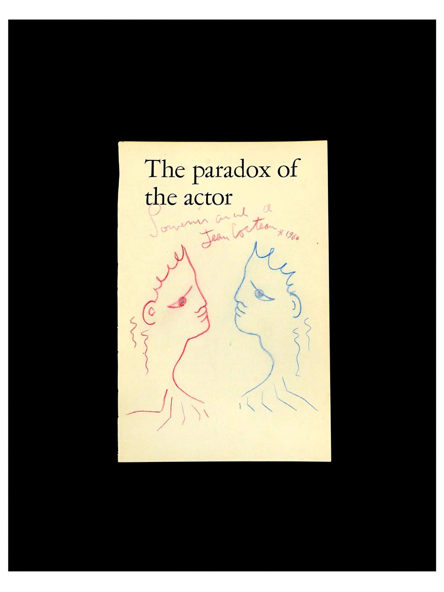 PARADOX OF ACTOR PANCIL PAINTING ATTR TO JEAN COCTEAU (1 of 5)