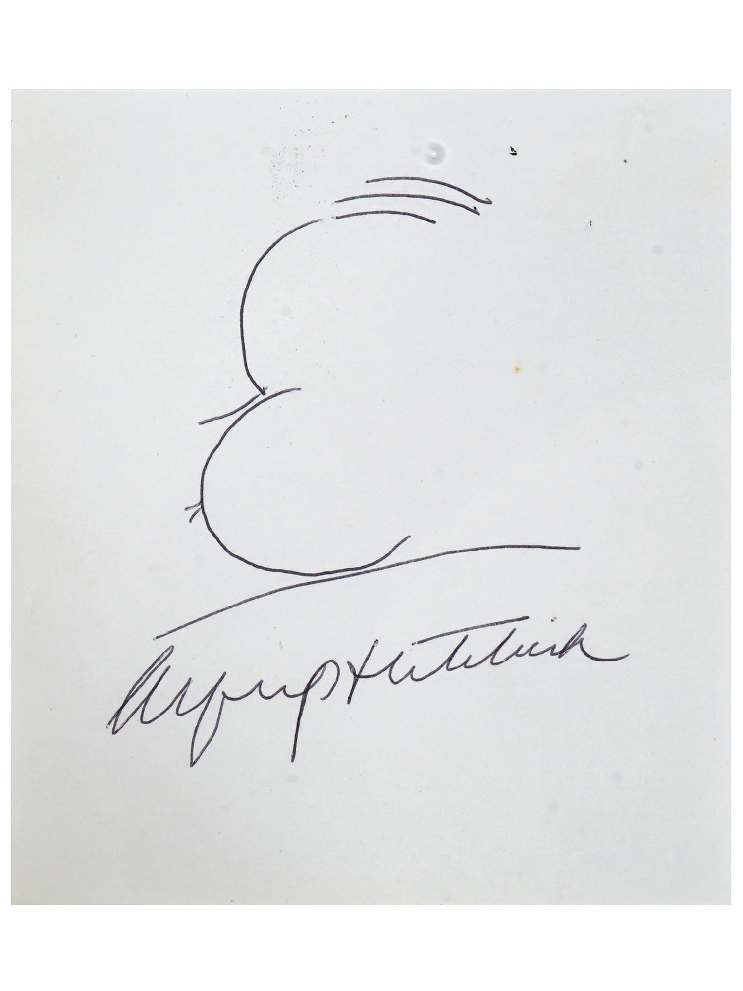 ALFRED HITCHCOCK SIGNED SELF PORTRAIT PAINTING W COA (1 of 4)