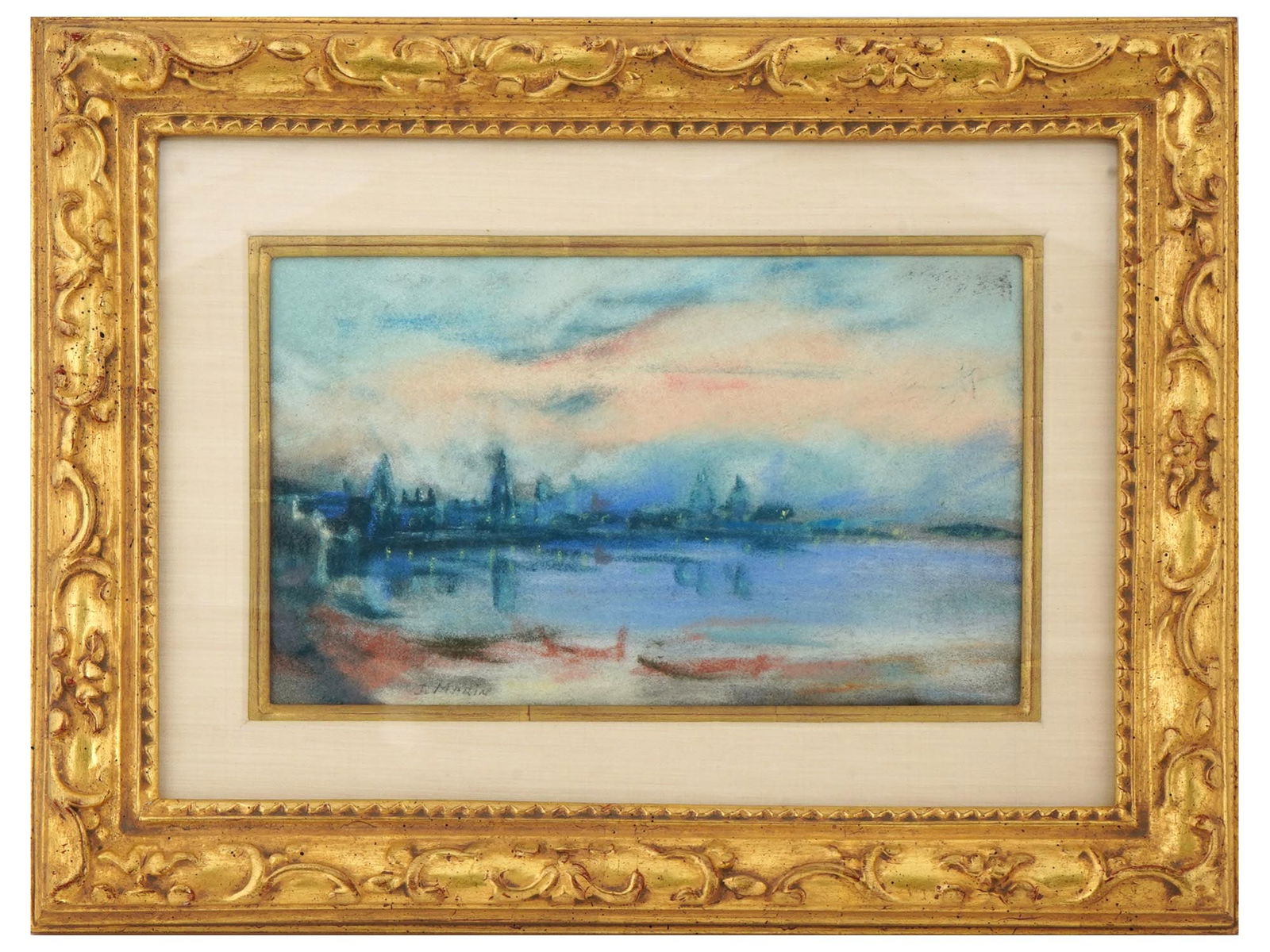 VIEW OF VENICE MIXED MEDIA PAINTING BY JOHN MARIN (1 of 5)