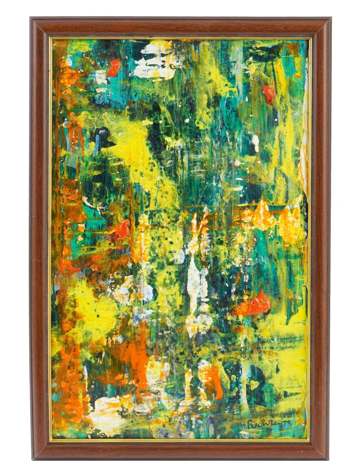 ATTRIBUTED TO GERHARD RICHTER ABSTRACT OIL PAINTING (1 of 5)