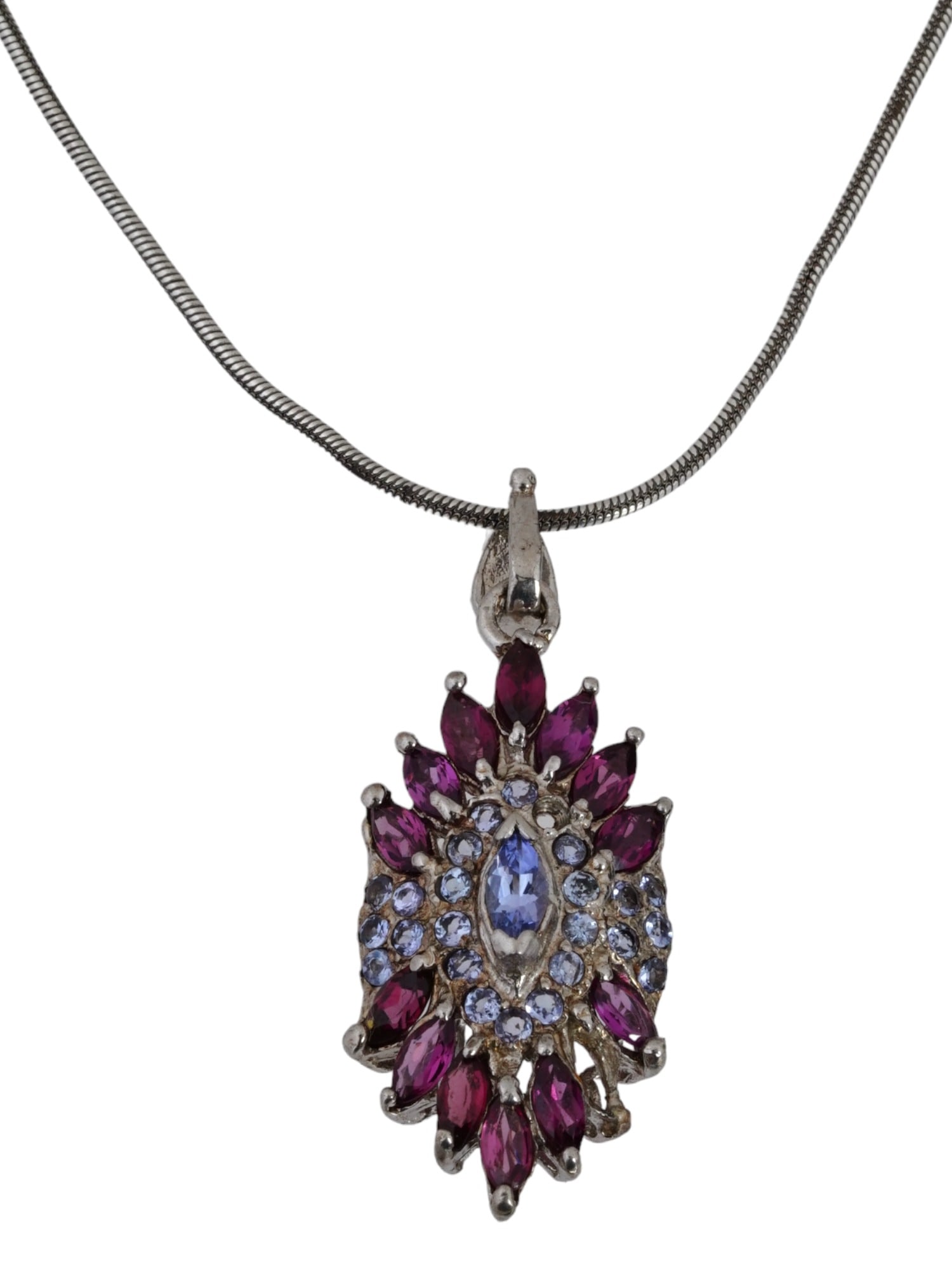 DANECRAFT STERLING NECKLACE WITH TANZANITE PENDANT (1 of 7)