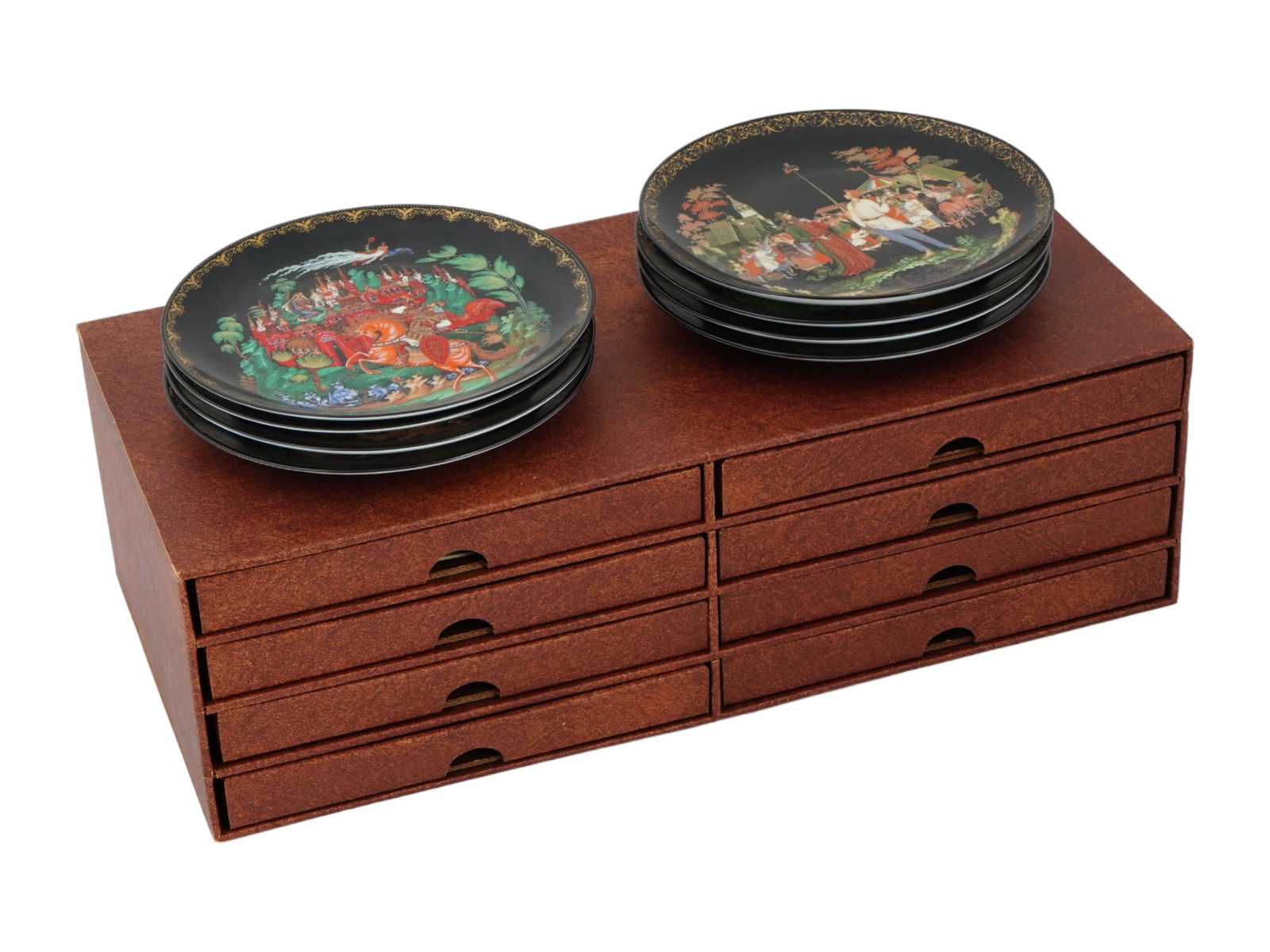 RUSSIAN PALEKH PORCELAIN PLATES WITH CERTIFICATES (1 of 16)