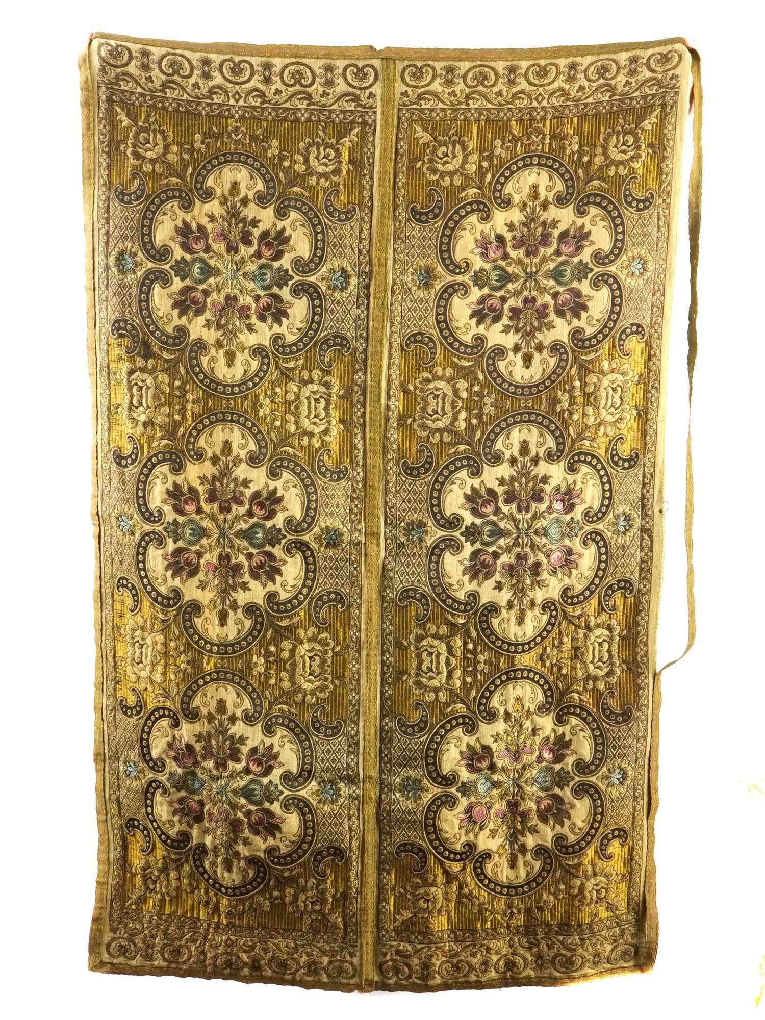 ANTIQUE 19 C OTTOMAN TURKISH EMBROIDERED TAPESTRY (1 of 6)