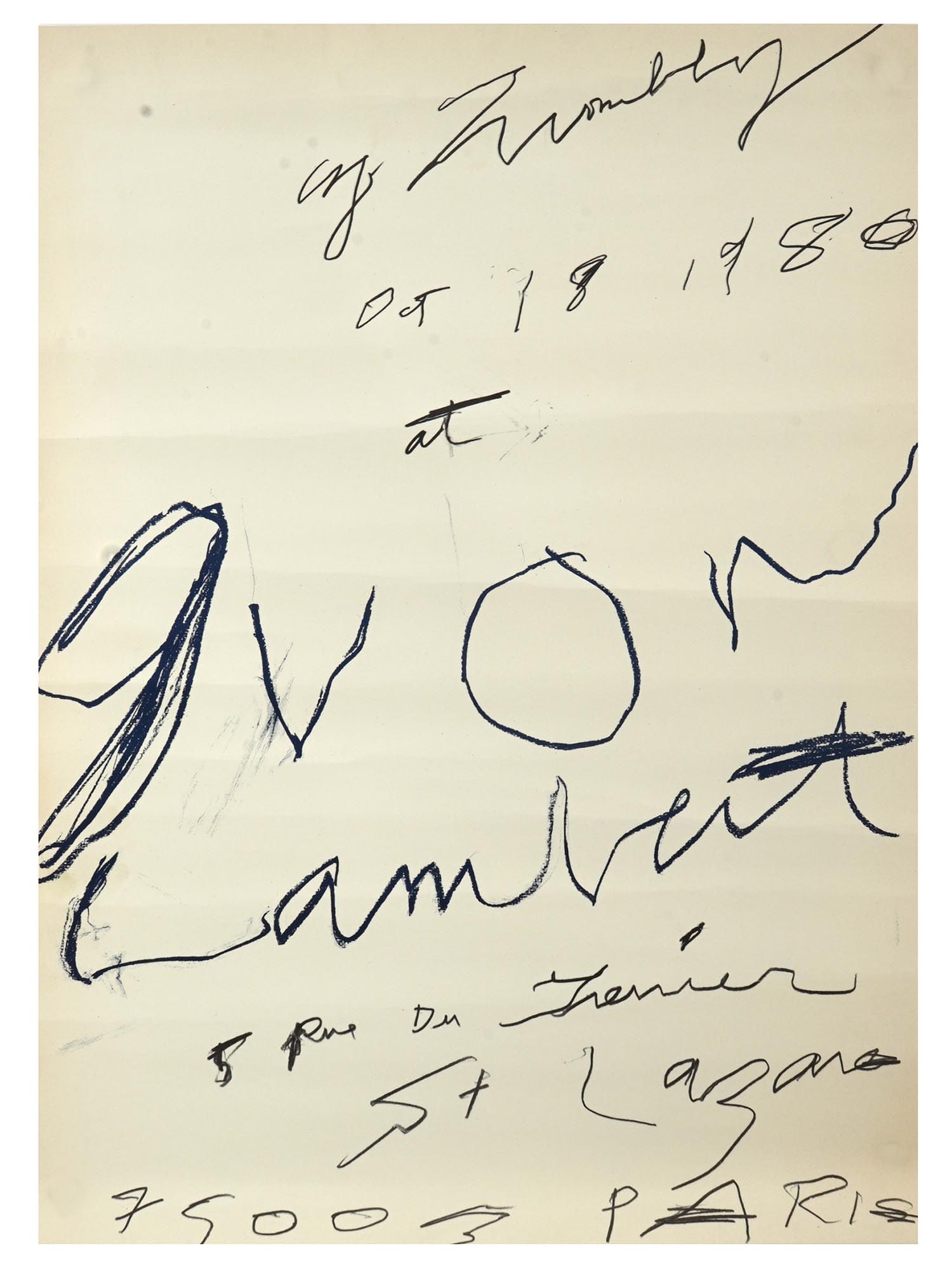 FIRST EDITION 1980 CY TWOMBLY EXHIBITION POSTER (1 of 4)