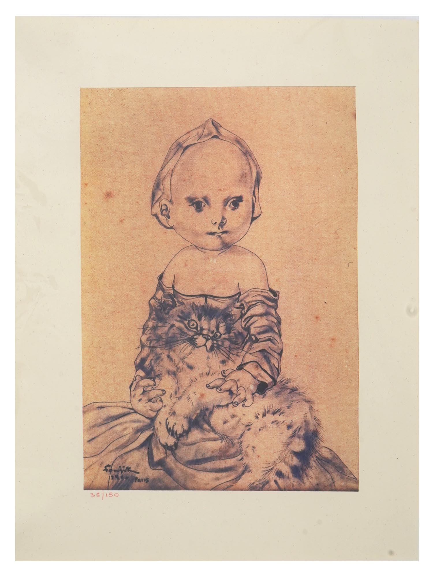 LIMITED EDITION OFFSET PRINT AFTER TSUGUHARU FOUJITA (1 of 6)