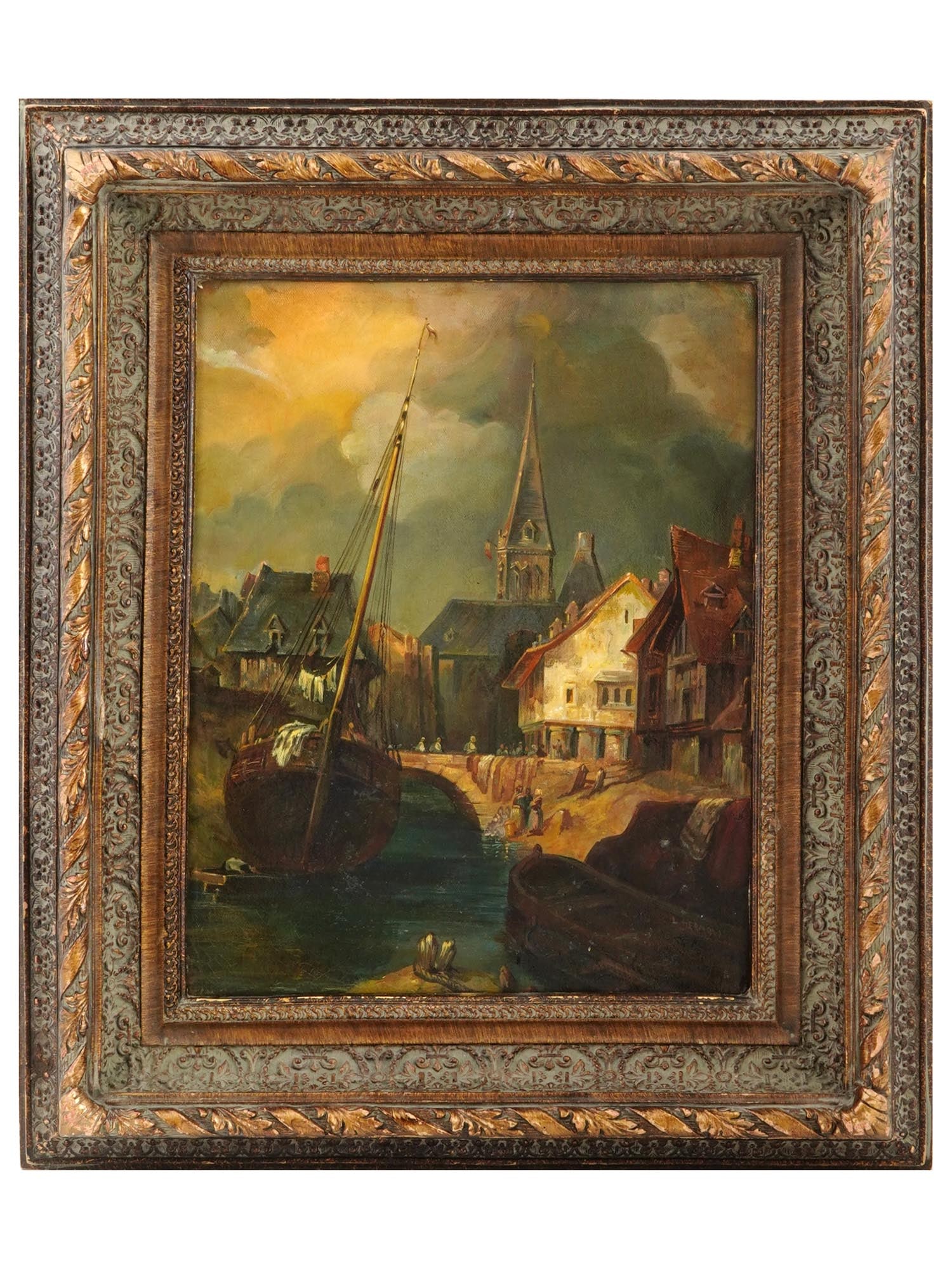 ANTIQUE DUTCH PAINTING BY LUDWIG HERMANN VAN HOOM (1 of 5)