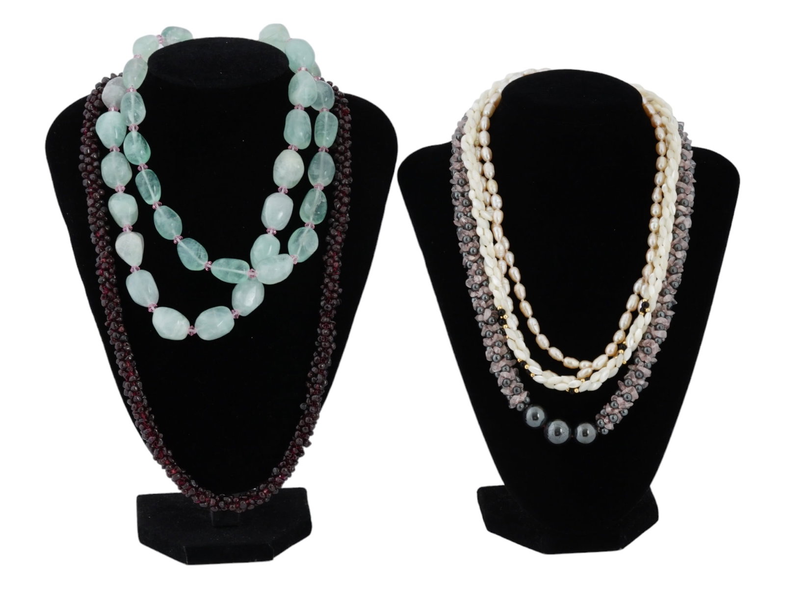HARD STONE AND PEARLS CUSTOM JEWELRY NECKLACES (1 of 4)