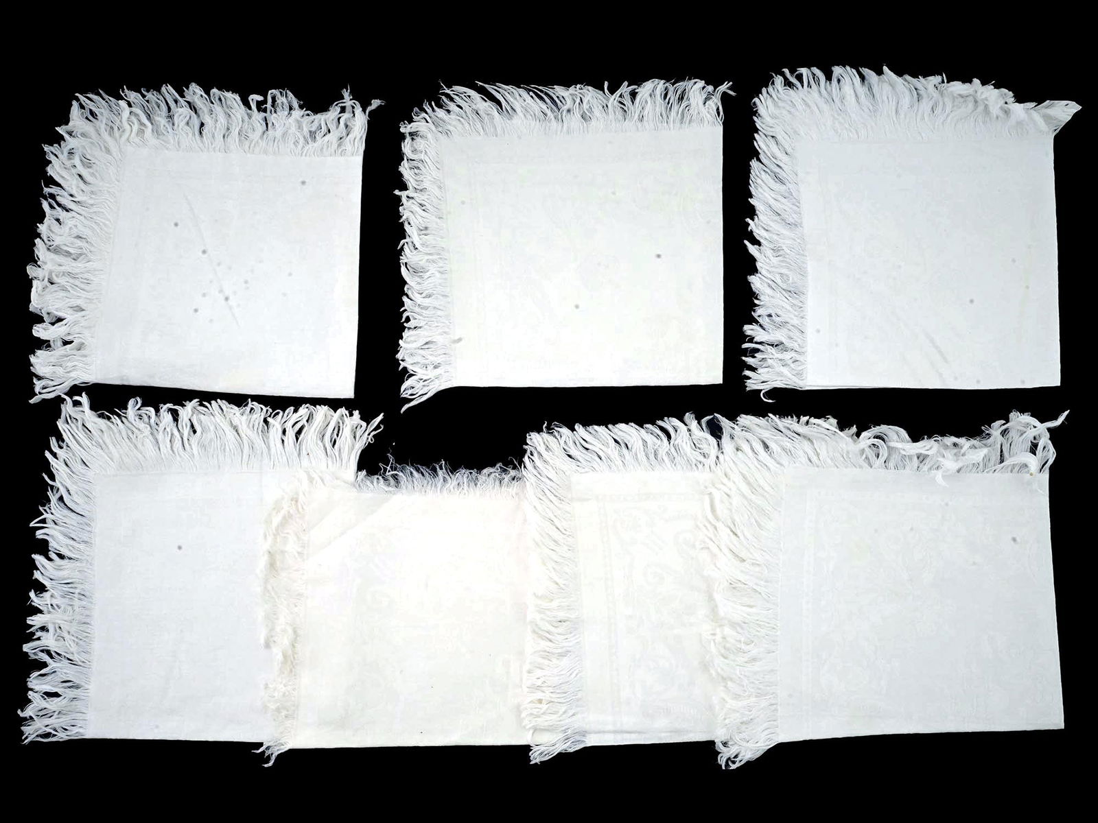 RUSSIAN IMPERIAL ALEXANDER III COURT SILK NAPKINS SET (1 of 14)