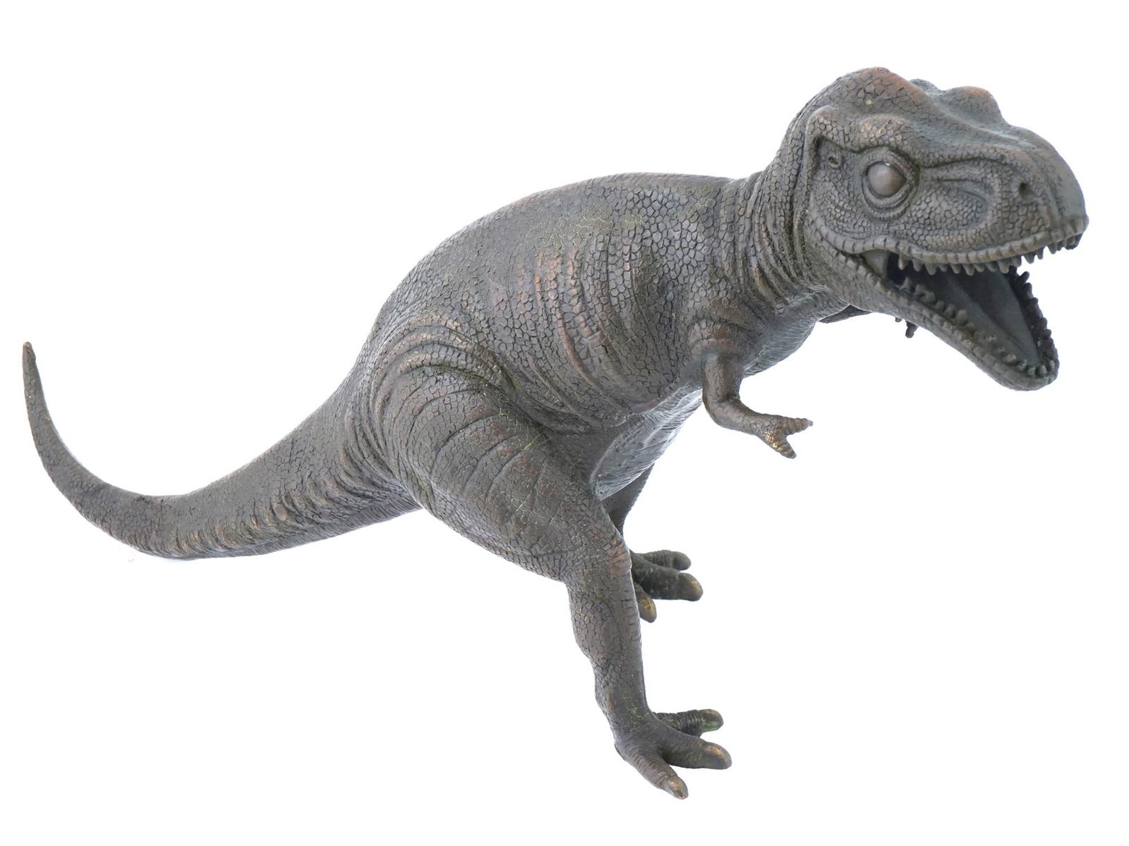 VINTAGE PATINATED BRONZE SCULPTURE OF DINOSAUR (1 of 9)