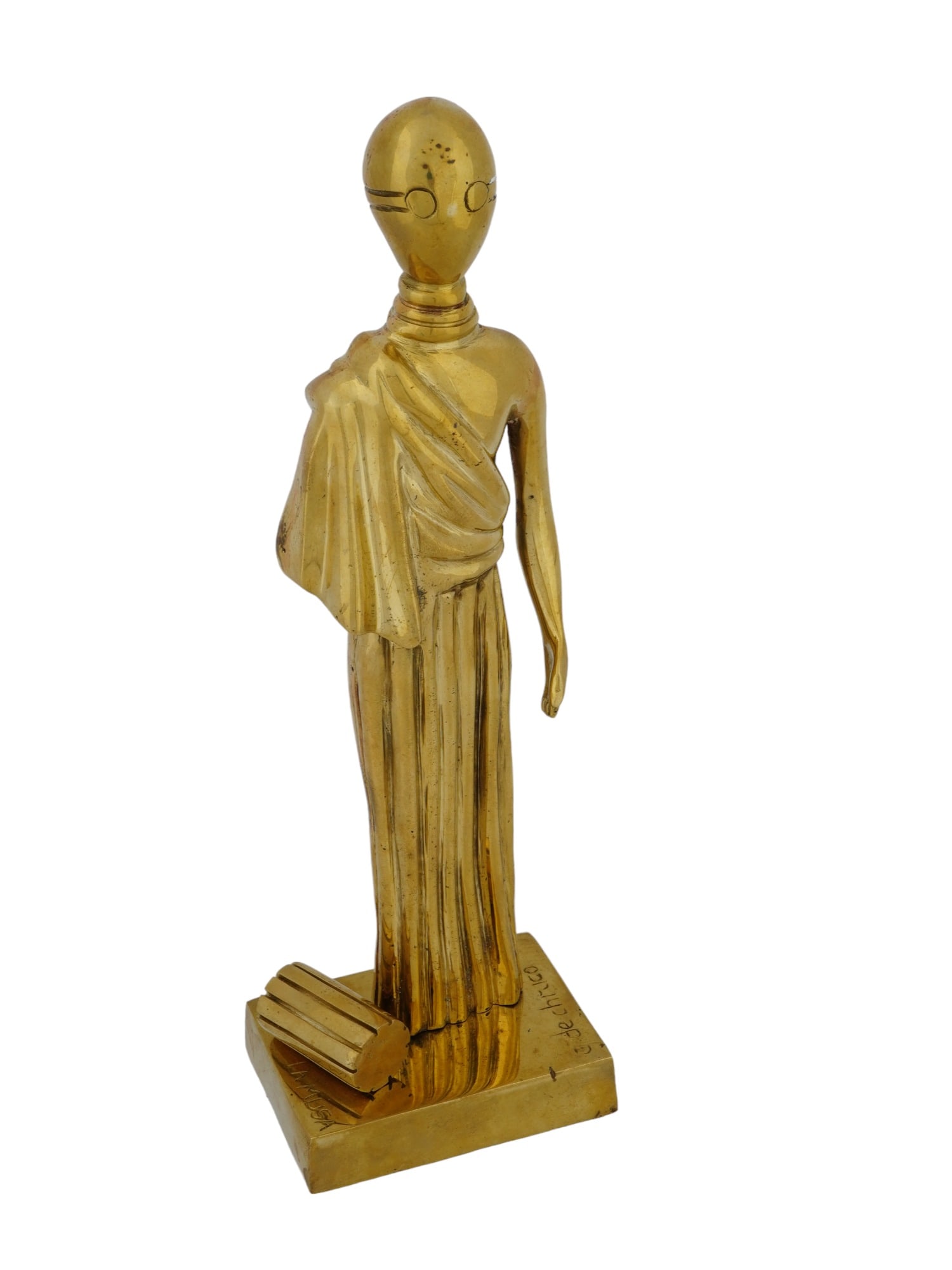 GIORGIO DE CHIRICO GILT BRONZE FIGURE LA MUSA 1974 (1 of 9)