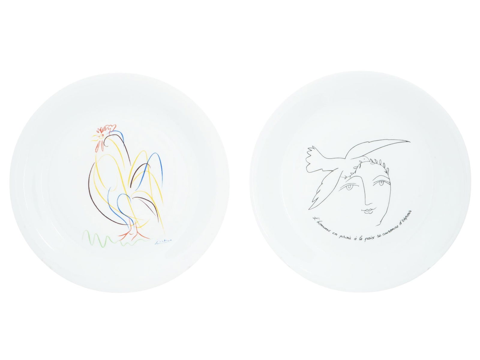 FRENCH LIMOGES PORCELAIN PABLO PICASSO PLATES (1 of 6)