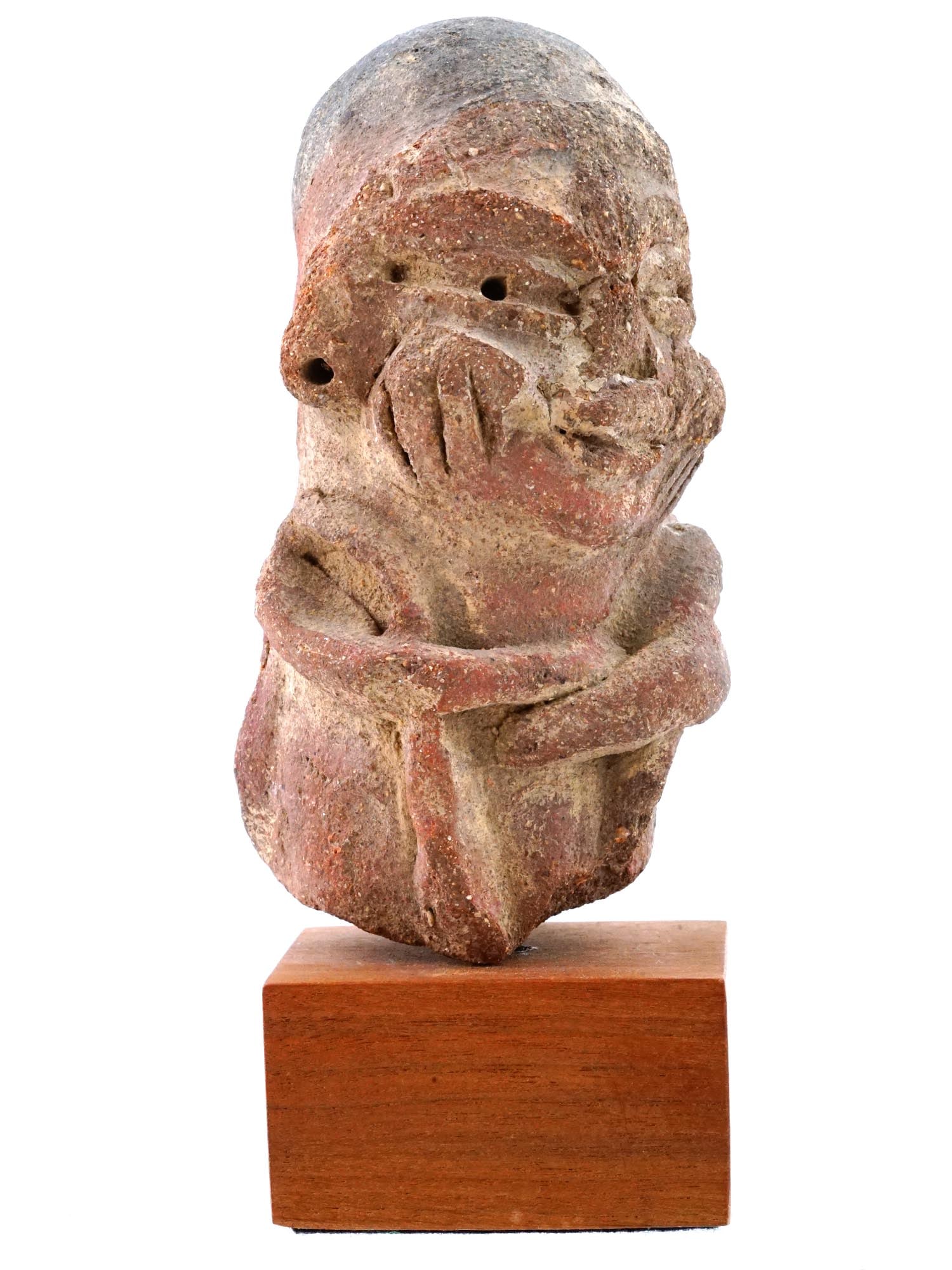 ANCIENT PRE COLUMBIAN OLMECOID STONE FIGURE (1 of 6)