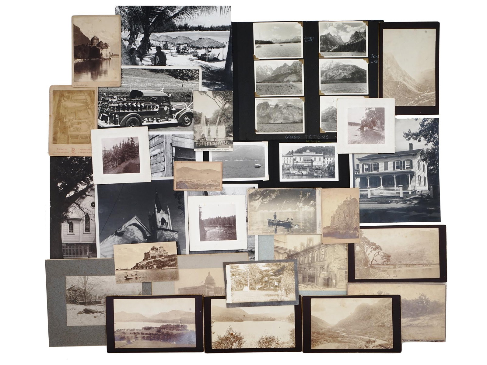 ANTIQUE BLACK AND WHITE LANDSCAPE PHOTOGRAPHS SIGNED (1 of 11)