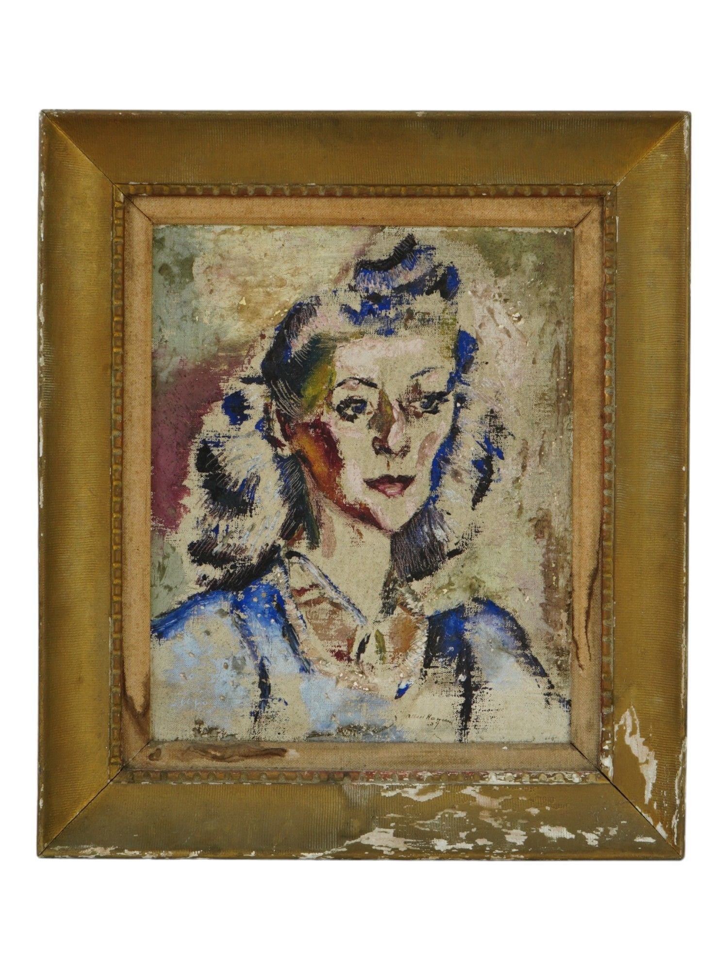 BRITISH PORTRAIT OIL PAINTING BY ALBERT HARRISON (1 of 6)