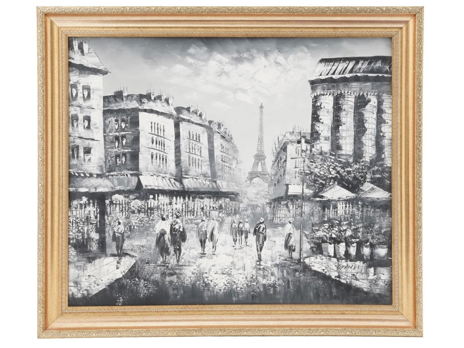 FRENCH CITYSCAPE OIL PAINTING BY CAROLINE BURNETT (1 of 5)