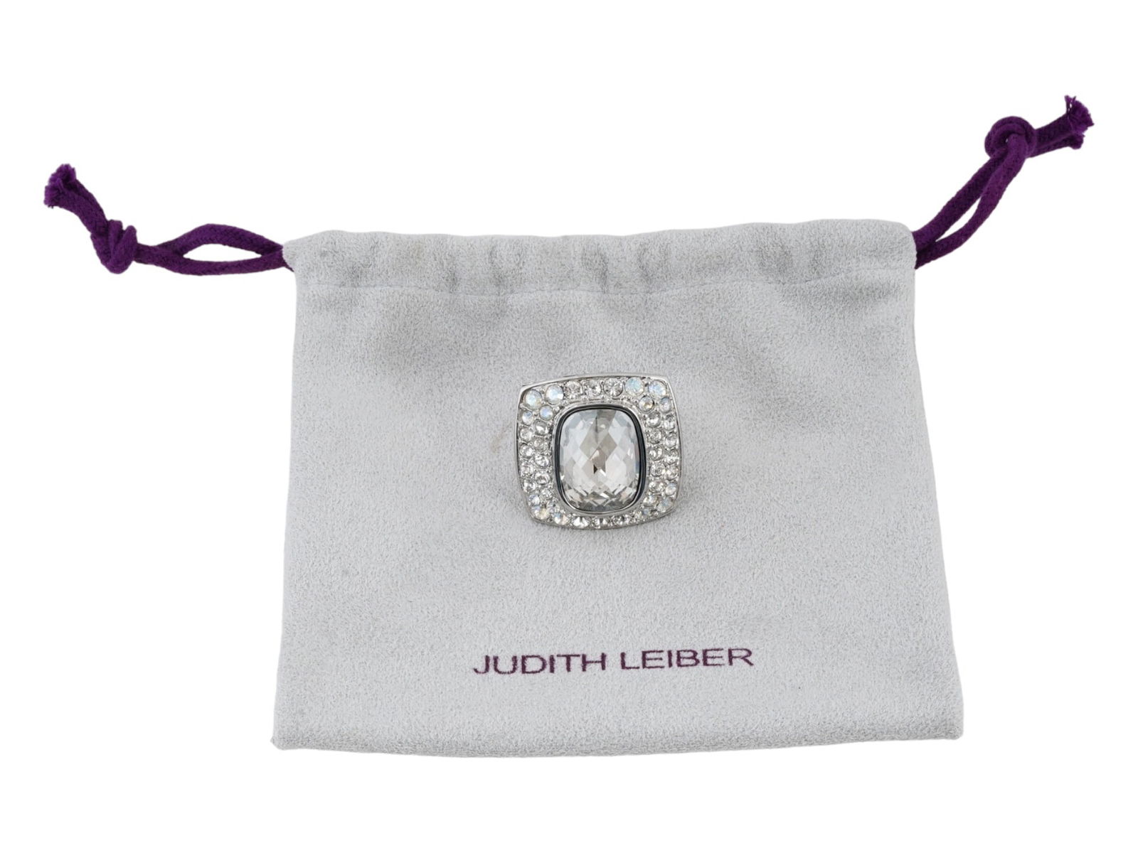 JUDITH LEIBER SWAROVSKI CRYSTAL COCKTAIL RING IOB (1 of 7)