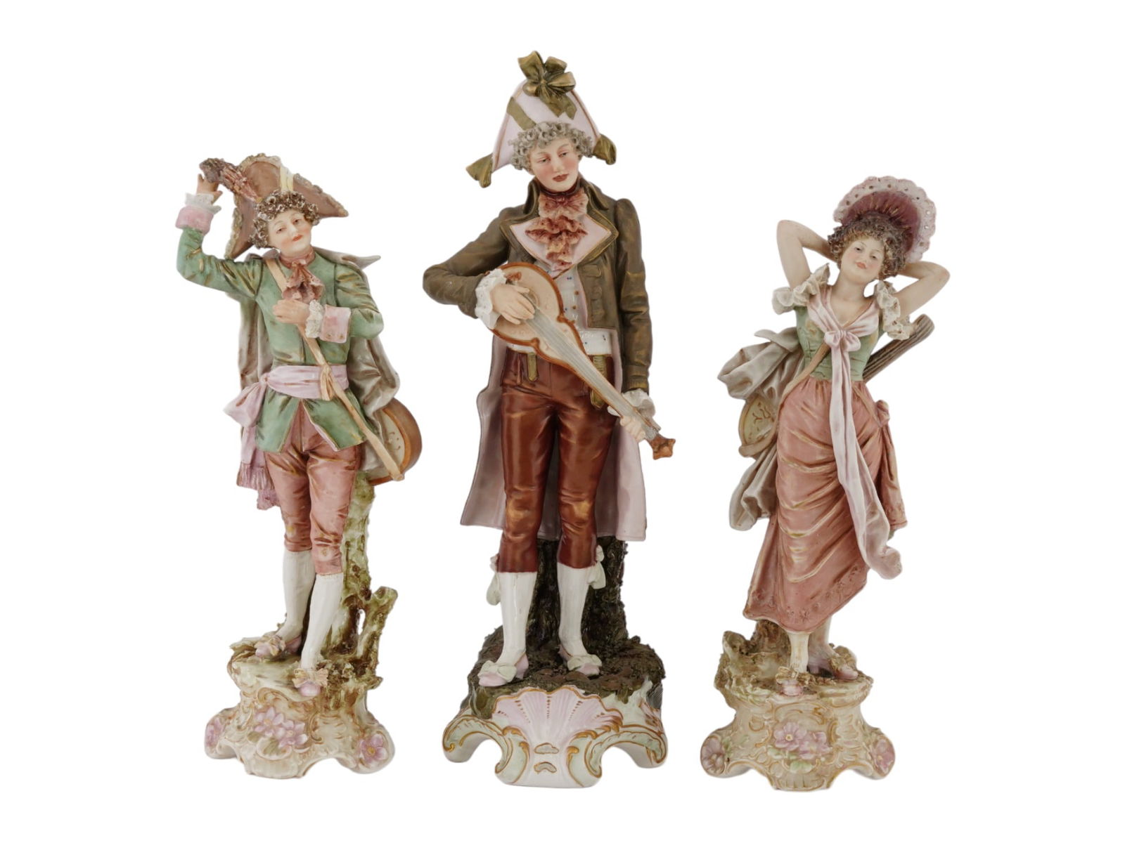 PORCELAIN FIGURINES OF MUSICIANS ROYAL DUX BOHEMIA (1 of 11)