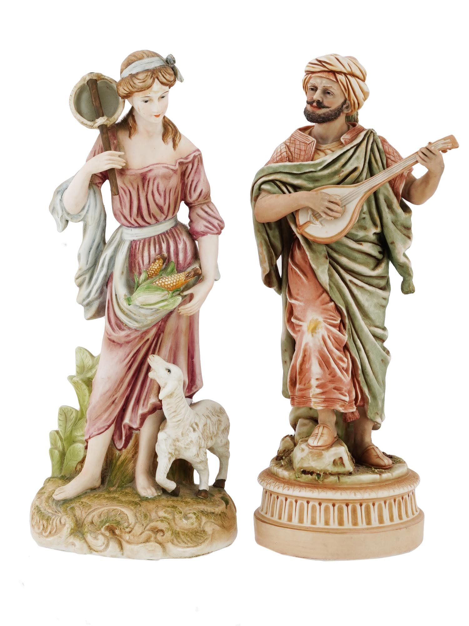 ANTIQUE ROYAL DUX BOHEMIA EARTHENWARE FIGURINES (1 of 10)