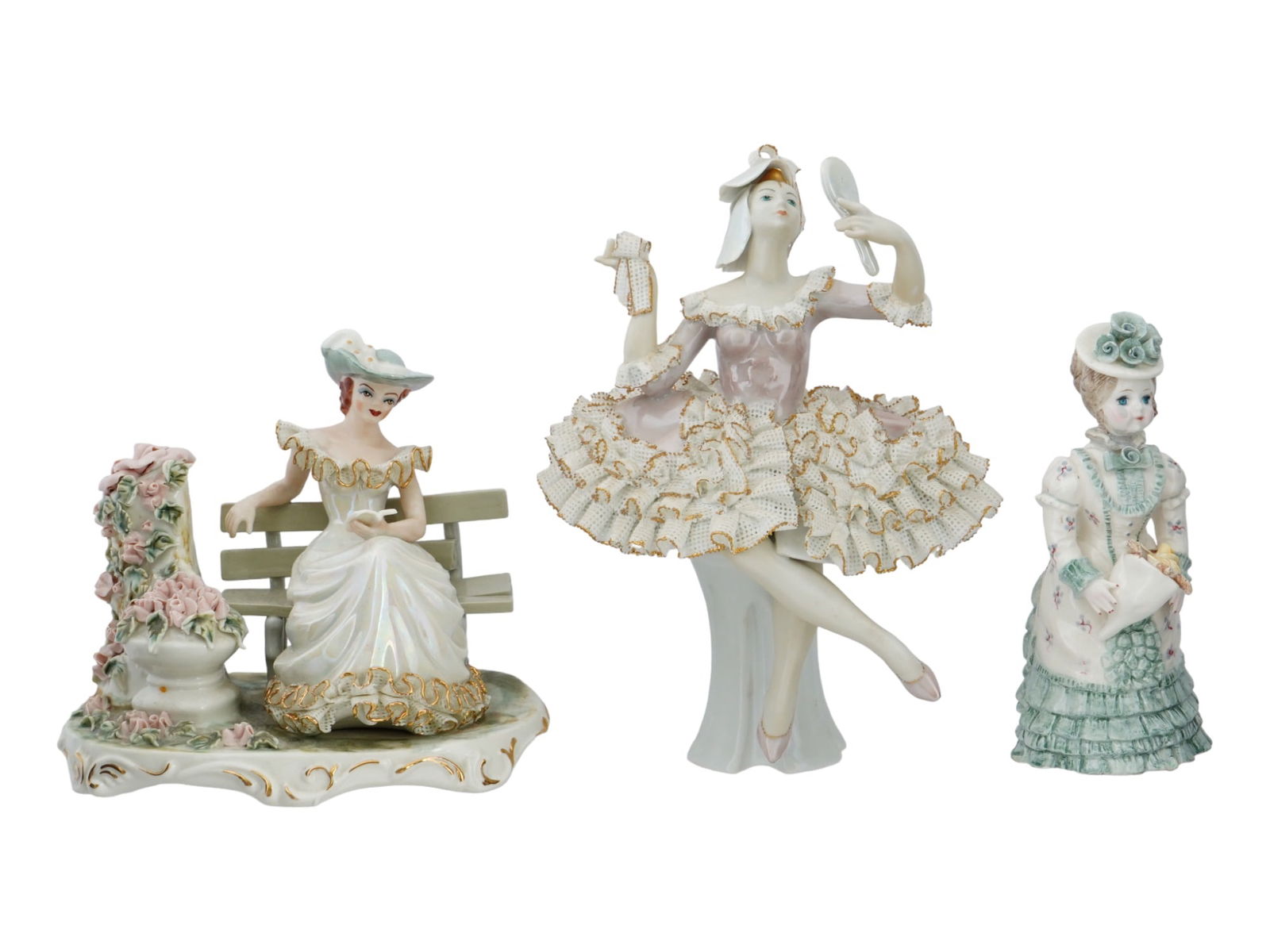 VINTAGE DEBELLY AND SAVU PORCELAIN FEMALE FIGURINES (1 of 14)