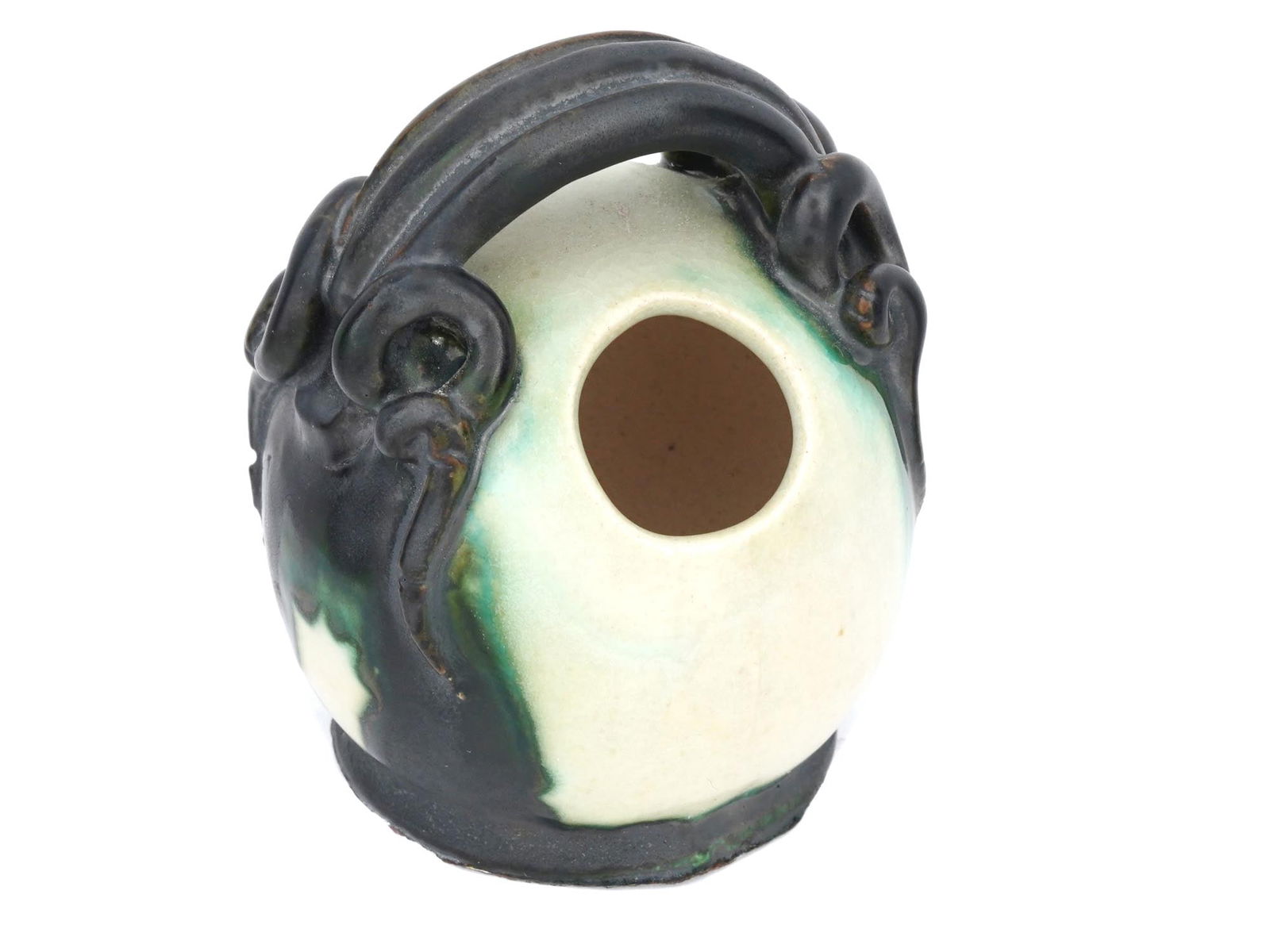 MINIATURE VIETNAMESE GREEN GLAZE CERAMIC LIME POT (1 of 7)