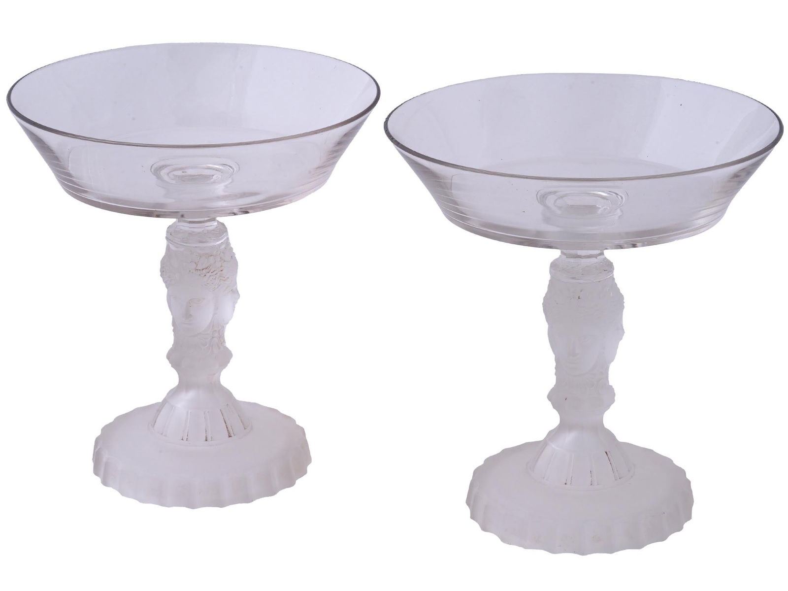 GEORGE DUNCAN SONS MANNER PRESSED GLASS COMPOTE SET (1 of 8)