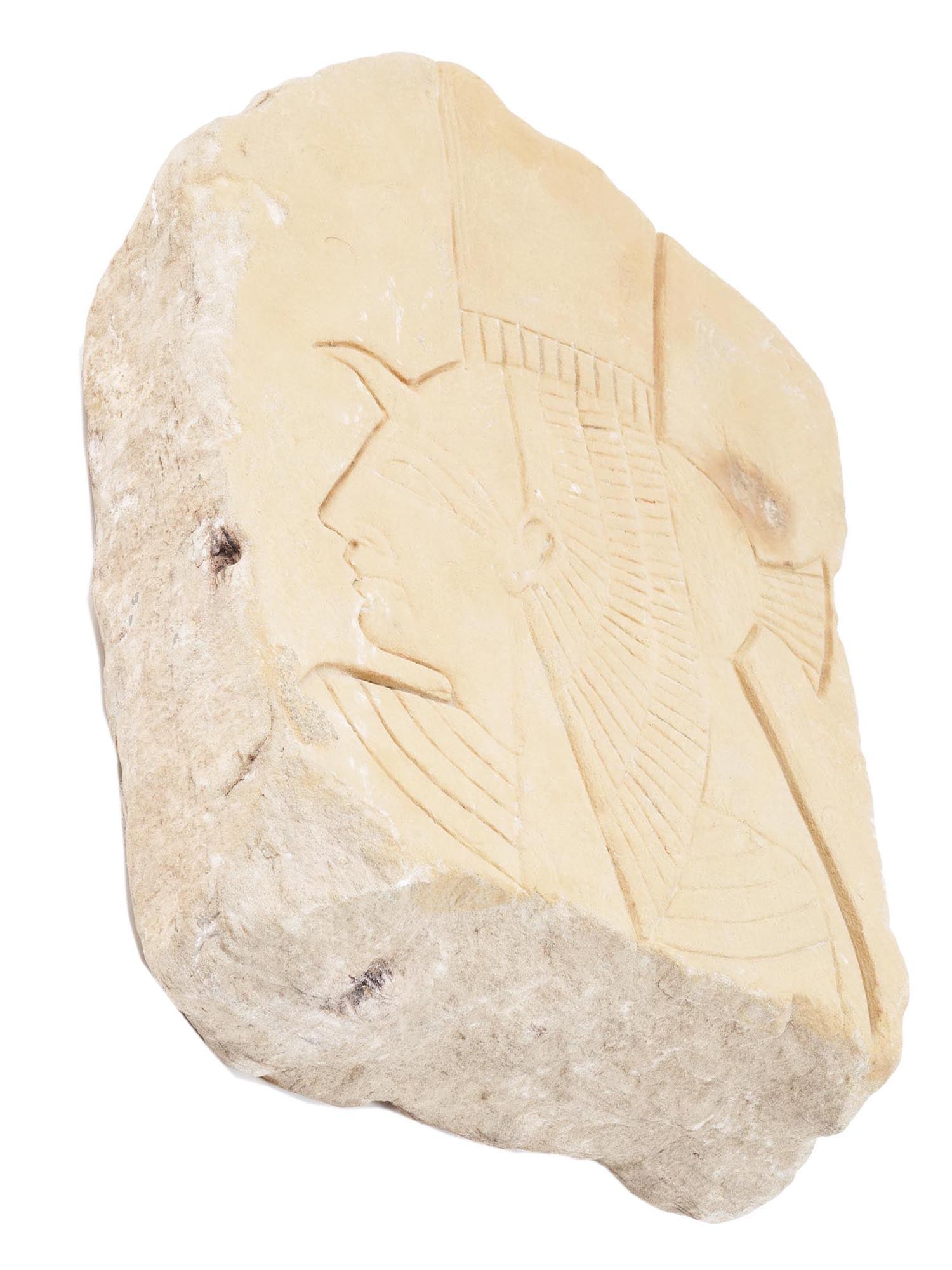 ANTIQUE GRAND TOUR EGYPT CARVED LIME STONE RELIEF (1 of 3)