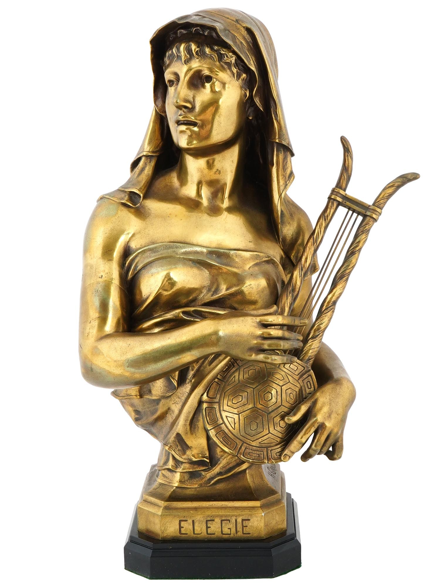 FRENCH GILT BRONZE SCULPTURE ELEGIE BY HENRI GIRAUD (1 of 10)
