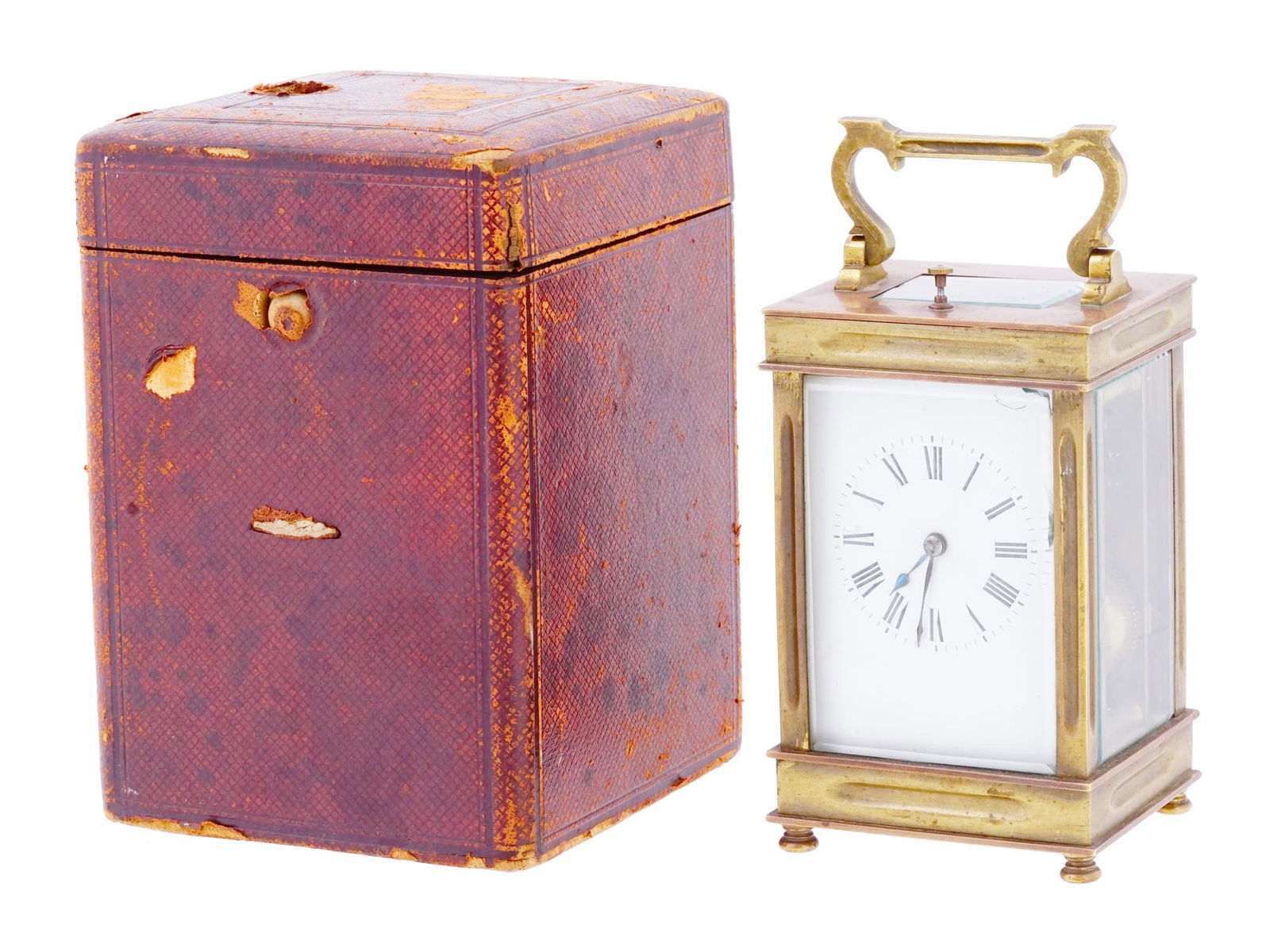 ANTIQUE C 1900 FRENCH CASED TRAVEL CARRIAGE CLOCK (1 of 11)