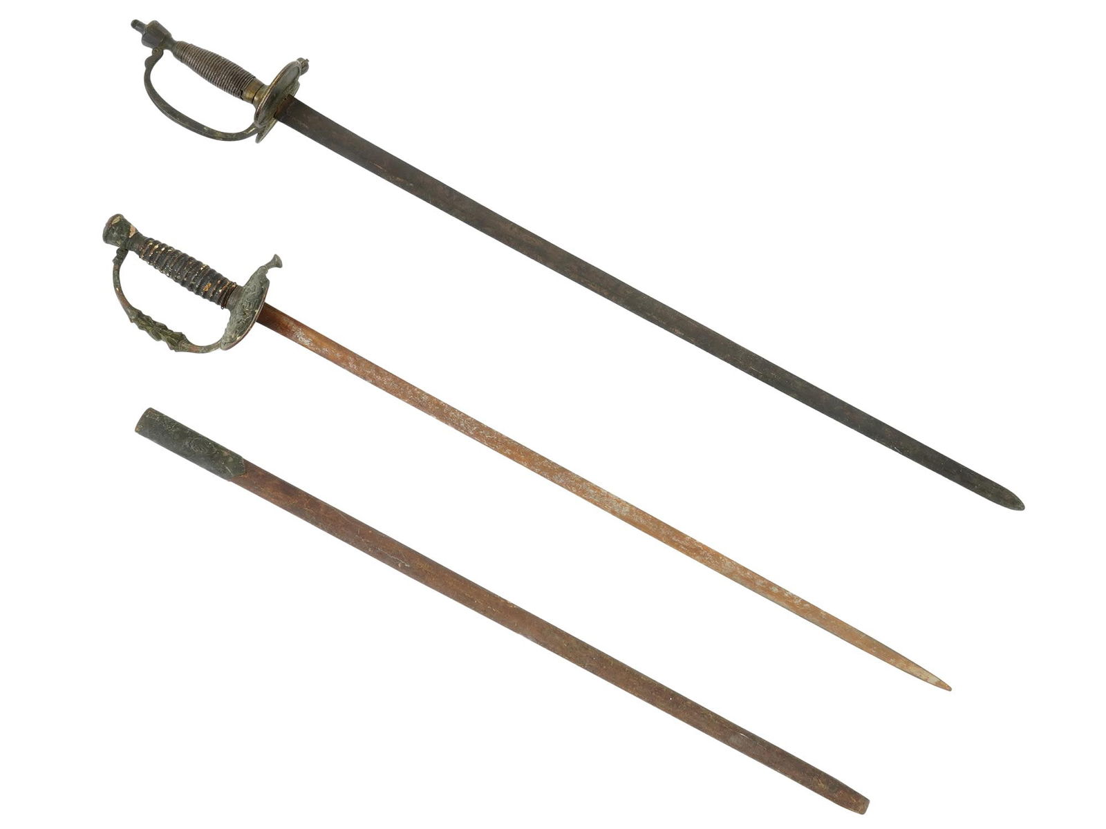 TWO ANTIQUE 19TH C AMERICAN AND BRITISH SWORDS (1 of 8)