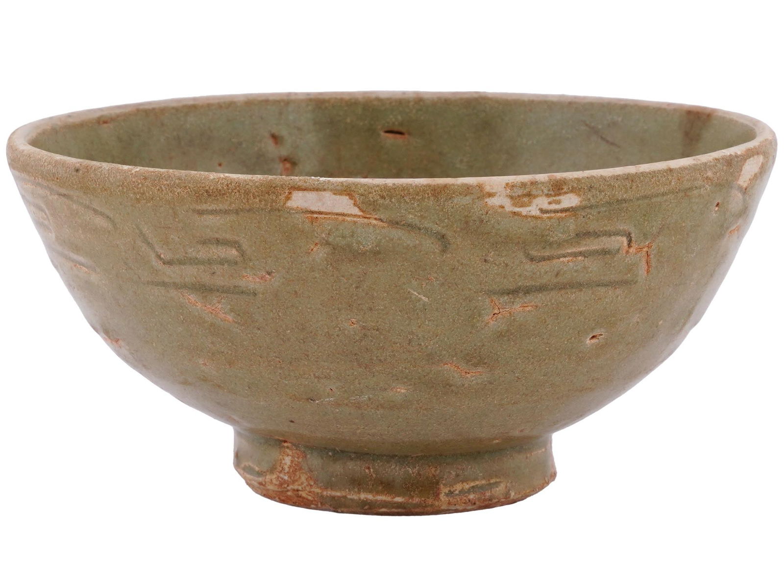 ANTIQUE CHINESE MING DYNASTY GLAZE CERAMIC PLATE (1 of 7)