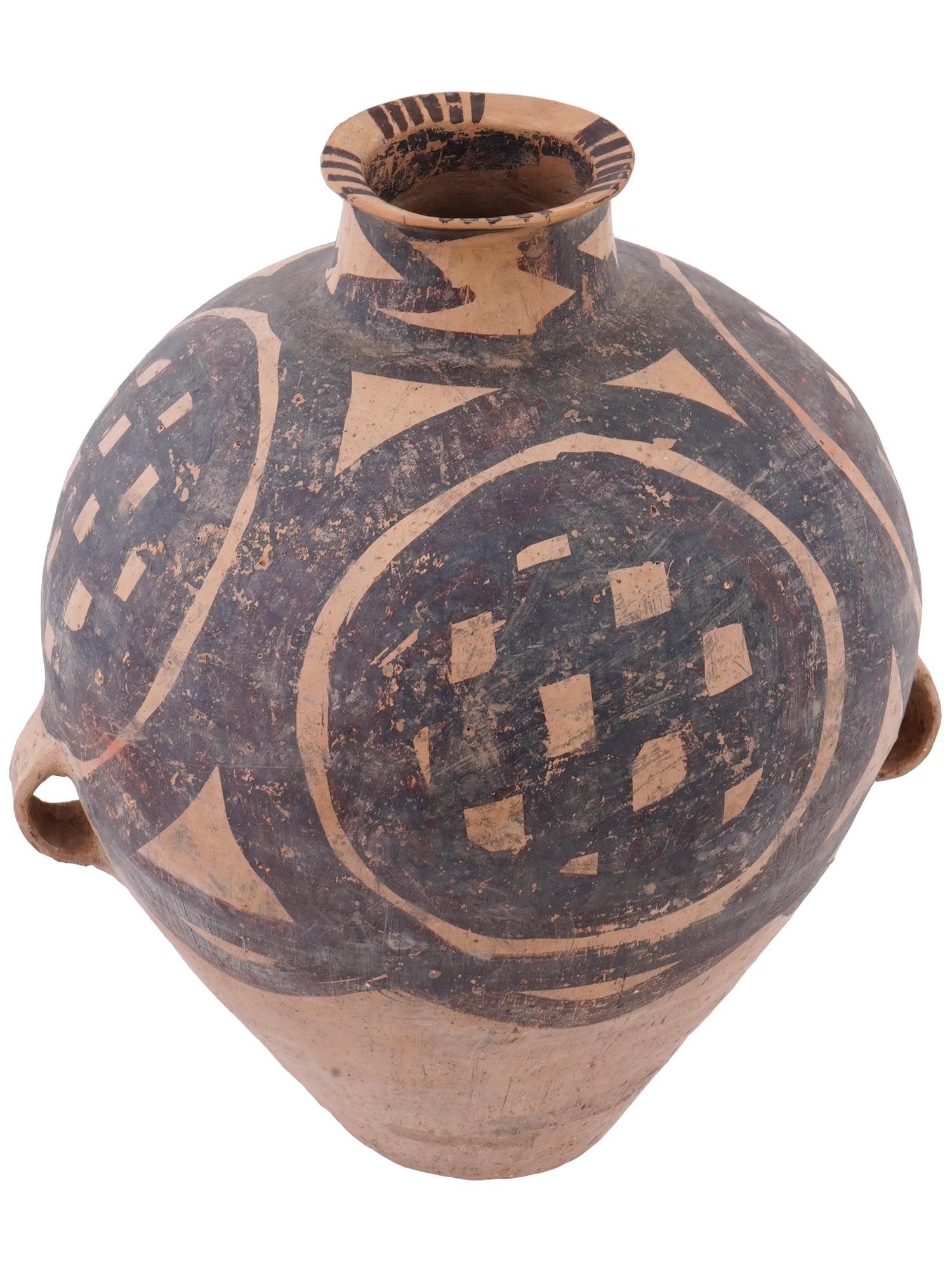 CHINESE NEOLITHIC POTTERY HAND PAINTED GUAN JAR (1 of 8)