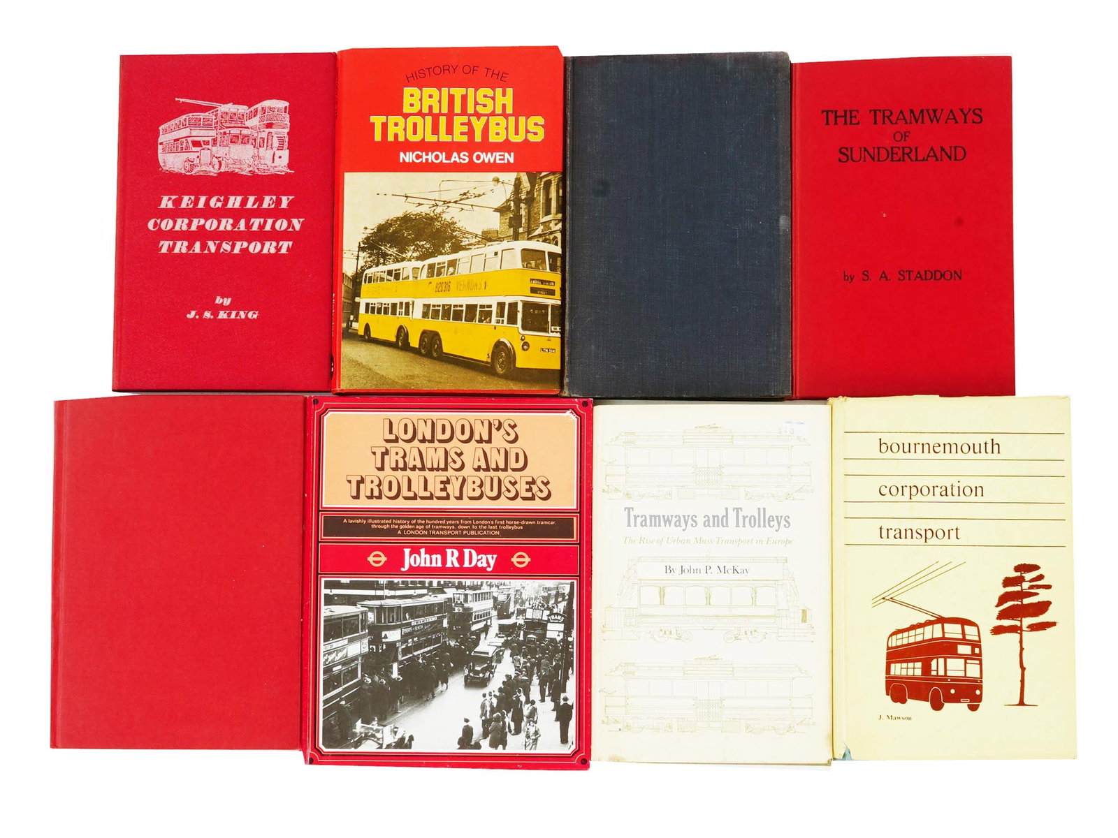 VINTAGE BRITISH PUBLIC TRANSPORTATION HISTORY BOOKS: A collection of vintage books on British transportation history. From the comprehensive insights of Knightly Corporation Transport to History of the British Trolleybus, these books meticulously detail