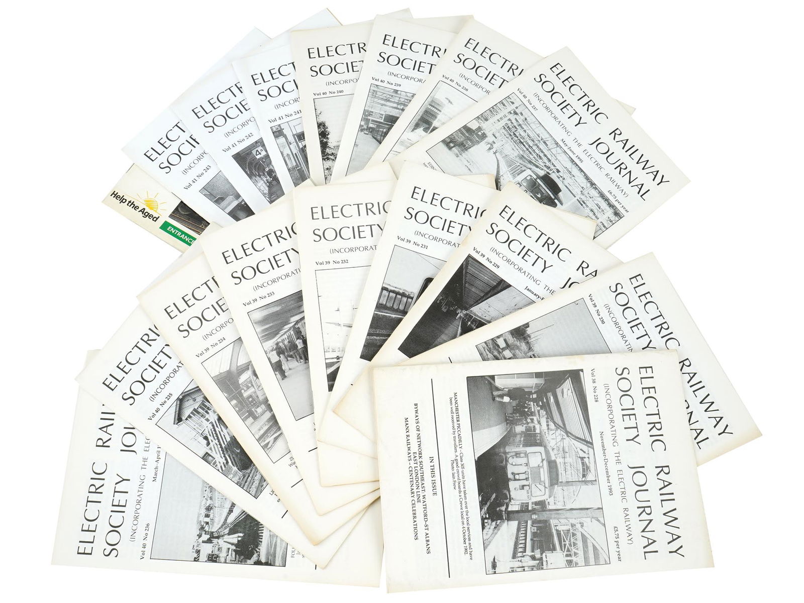 VINTAGE ELECTRIC RAILWAY SOCIETY JOURNAL COLLECTION (1 of 5)