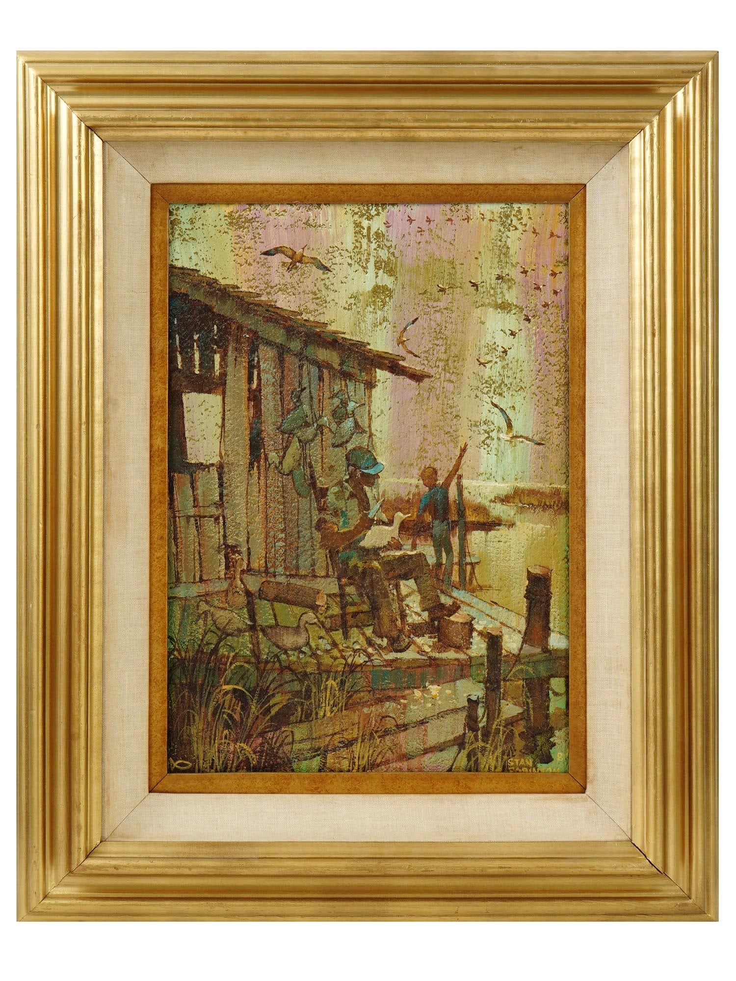 AMERICAN ACRYLIC PAINTING BY STAN ROBINSON 1981 (1 of 6)