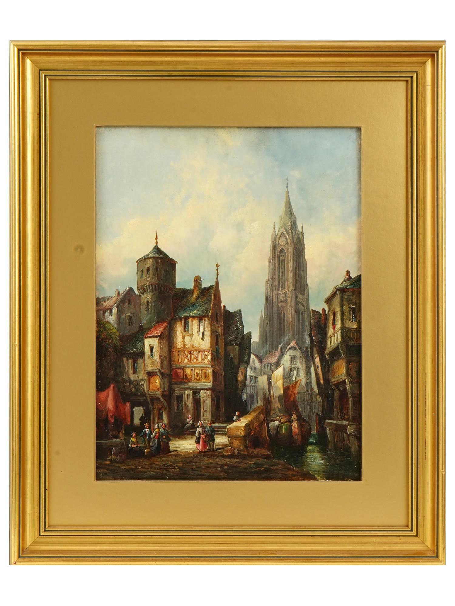 ANTIQUE FRENCH OIL PAINTING BY HENRY SCHAFER C 1880 (1 of 5)