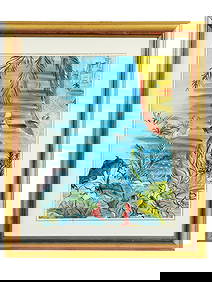 ATTRIBUTED TO RAOUL DUFY FRENCH WATERCOLOR PAINTING (1 of 7)