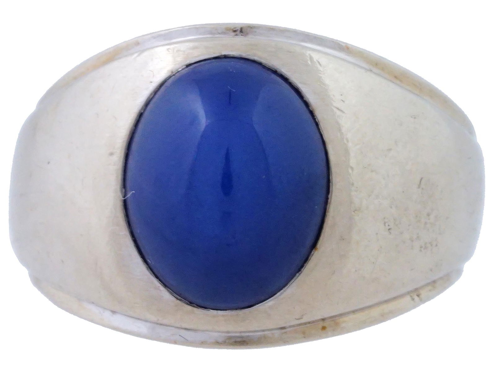VINTAGE 14K WHITE GOLD AND STAR SAPPHIRE RING (1 of 7)