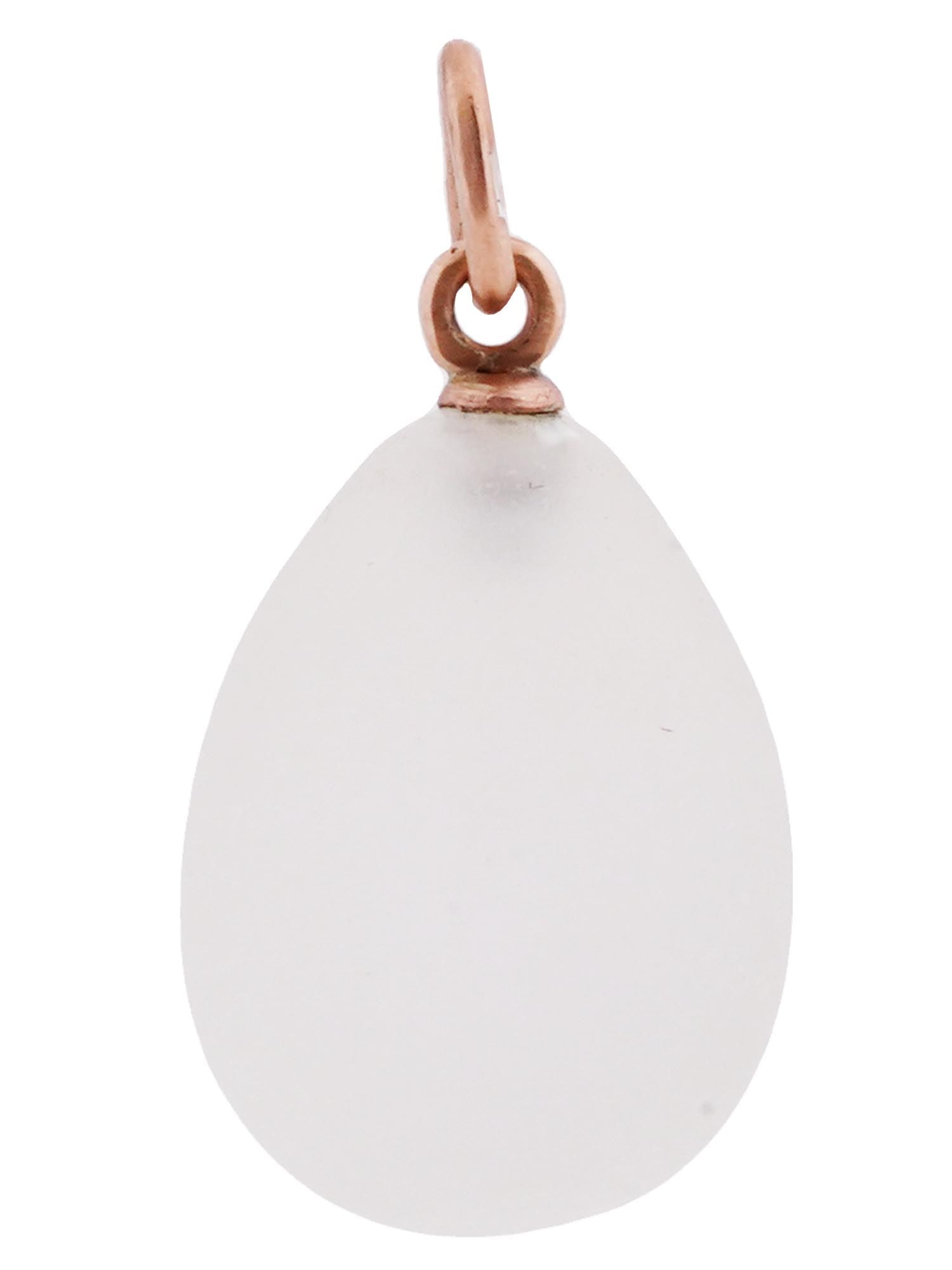 14K GOLD RUSSIAN CRYSTAL ROCK EASTER EGG PENDANT (1 of 3)