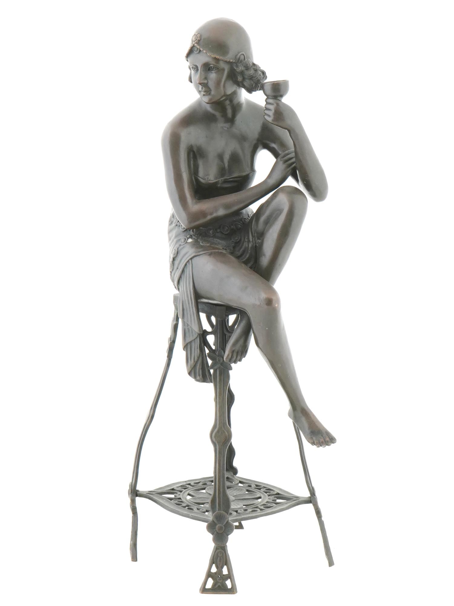 FRENCH ART DECO BRONZE SCULPTURE AFTER J. E. MIR (1 of 7)