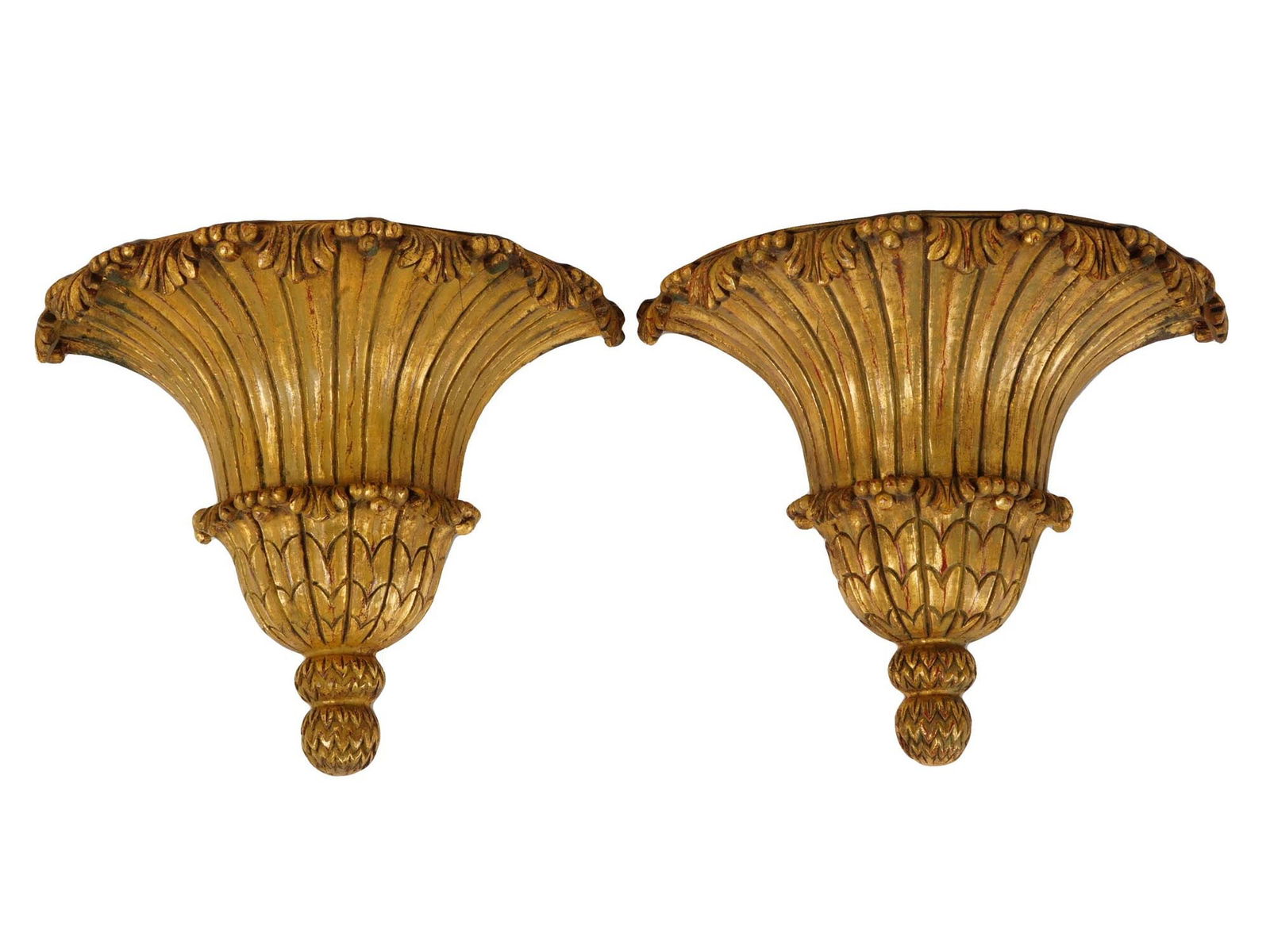 Pair Of Large Antique Giltwood Wall Brackets Auction