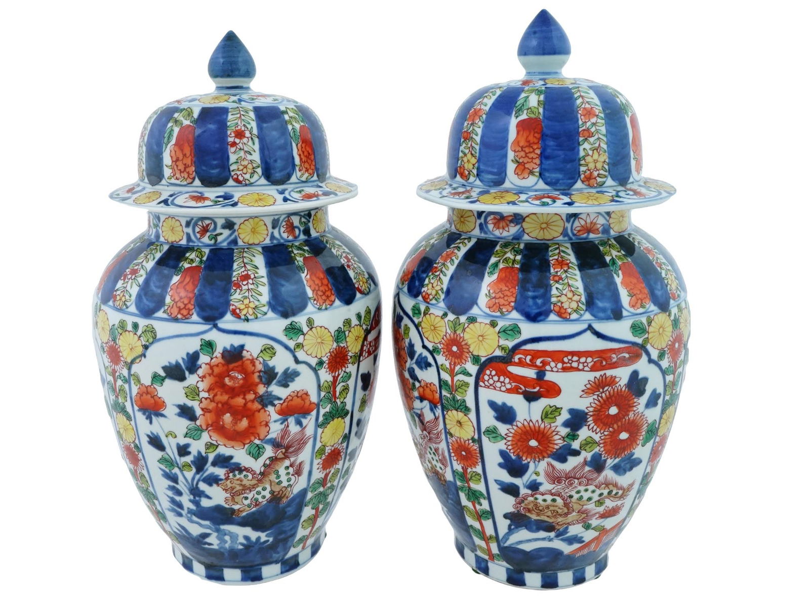 ANTIQUE JAPANESE MEIJI IMARI PORCELAIN GINGER JARS (1 of 7)