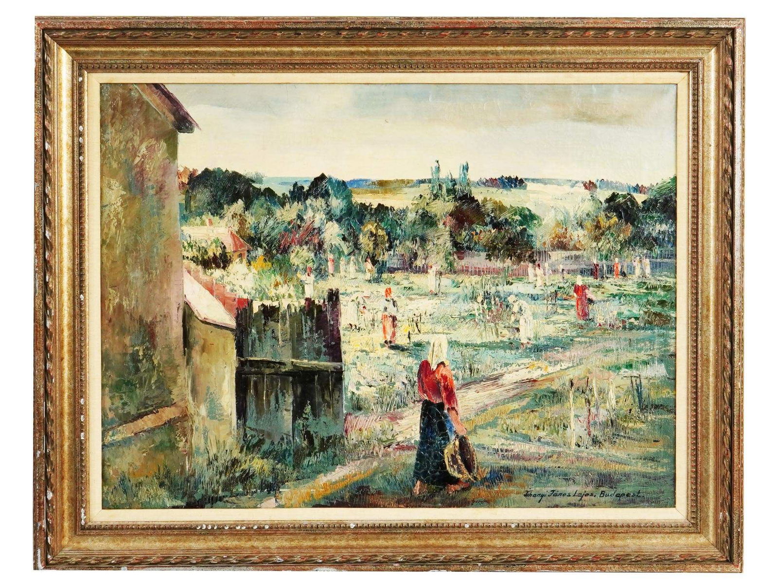 HUNGARIAN RURAL OIL PAINTING BY JANOS LAJOS TIHANYI (1 of 6)