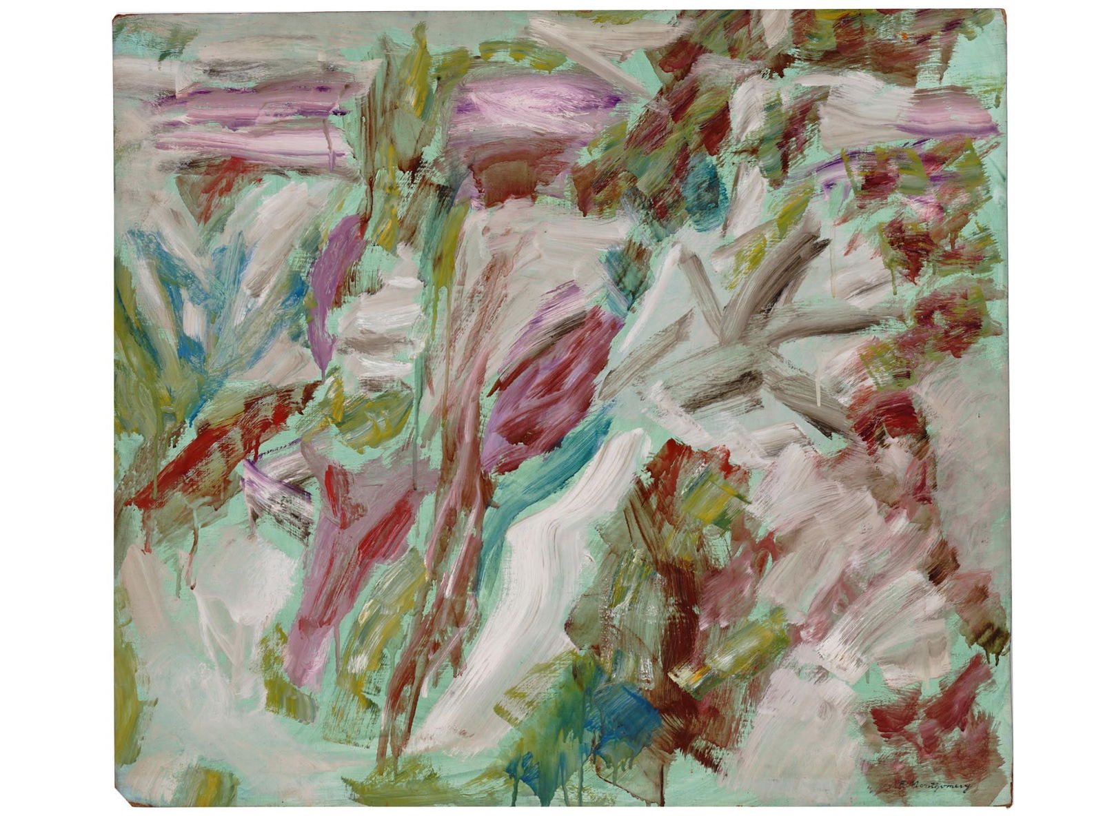 MID CEN ABSTRACT OIL PAINTING BY FRANK MONTGOMERY (1 of 7)