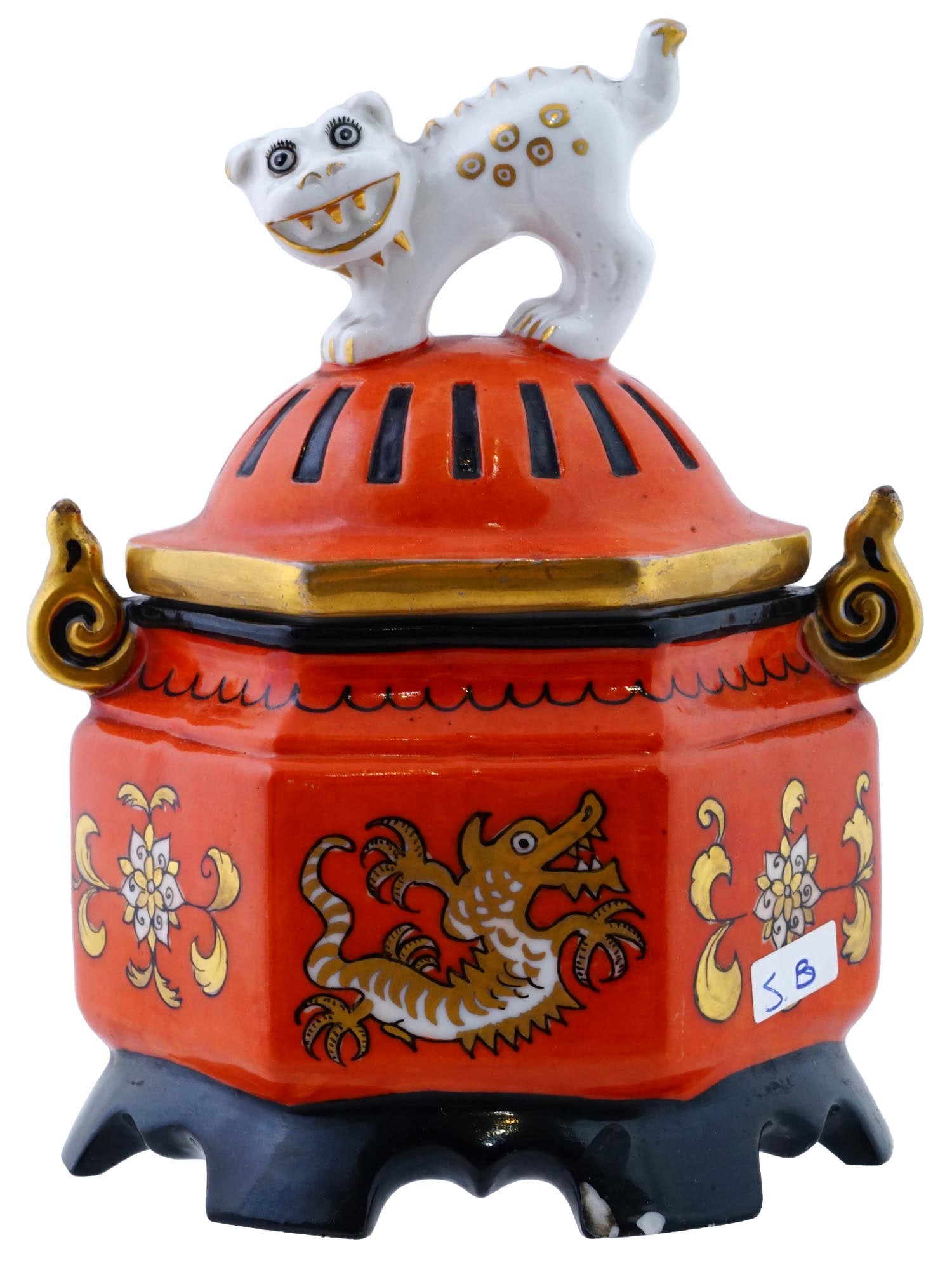 GOEBEL GERMAN ORIENTAL PORCELAIN TRINKET BOX W FOO DOG (1 of 12)