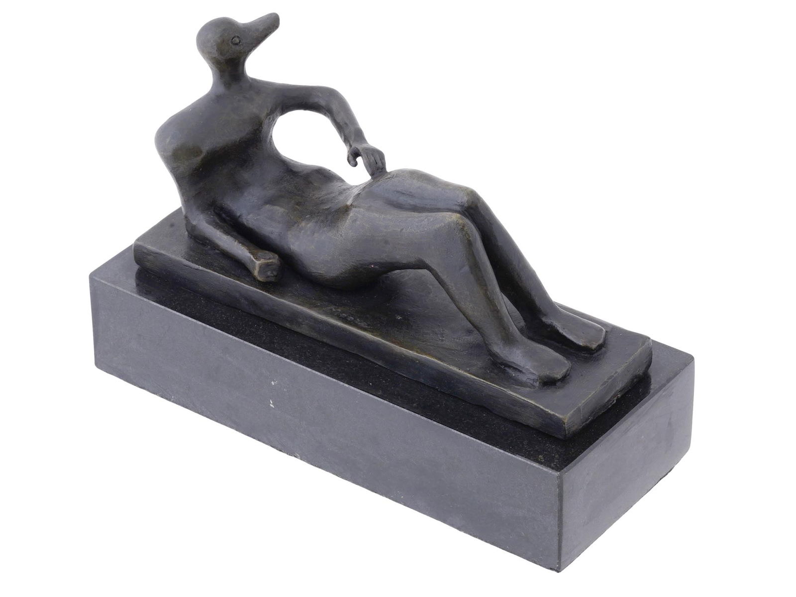 RECLINING FIGURE BRONZE SCULPTURE BY HENRY MOORE (1 of 8)