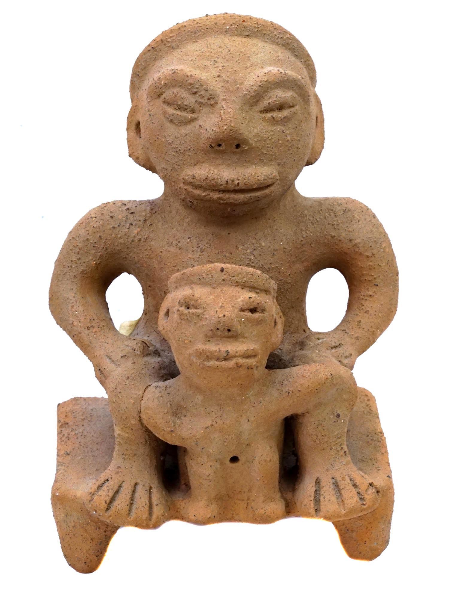 PRE COLUMBIAN COSTA RICAN POTTERY MOTHER AND CHILD (1 of 7)