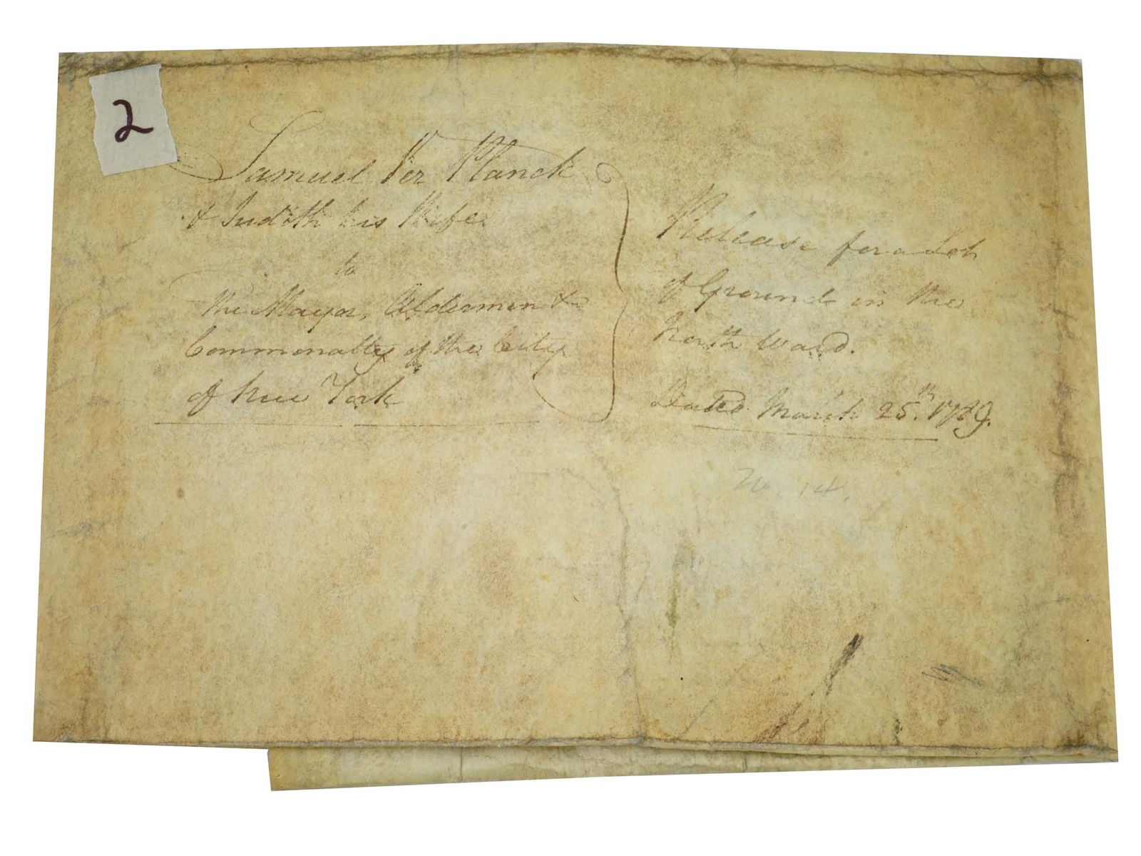 ANTIQUE 18TH C AMERICAN INDENTURE DOCUMENT SEALED (1 of 6)