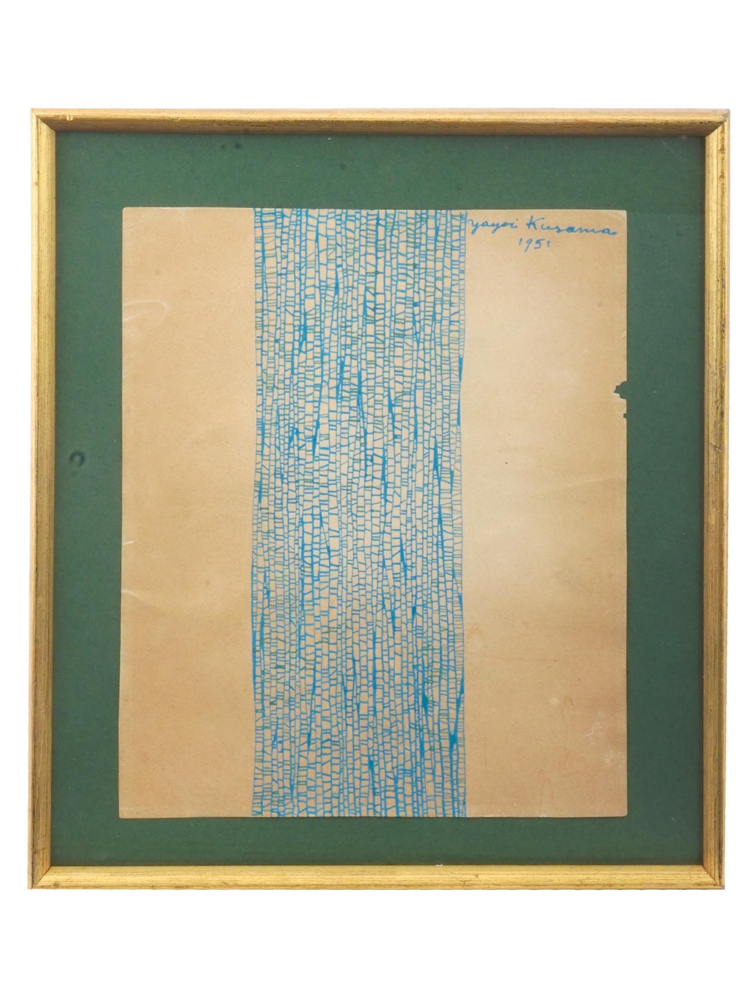 MID CEN JAPANESE ACRYLIC PAINTING BY YAYOI KUSAMA (1 of 4)