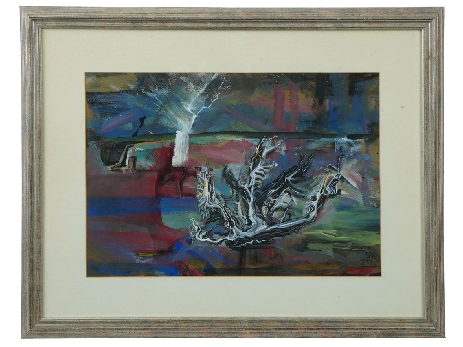 ABSTRACT RUSSIAN WATERCOLOR PAINTING BY NIKOLAI ESTIS (1 of 4)