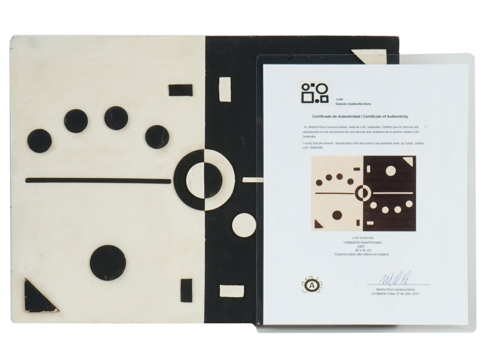 MID CENT CUBAN ABSTRACT PAINTING BY LOLO SOLDEVILLA (1 of 11)